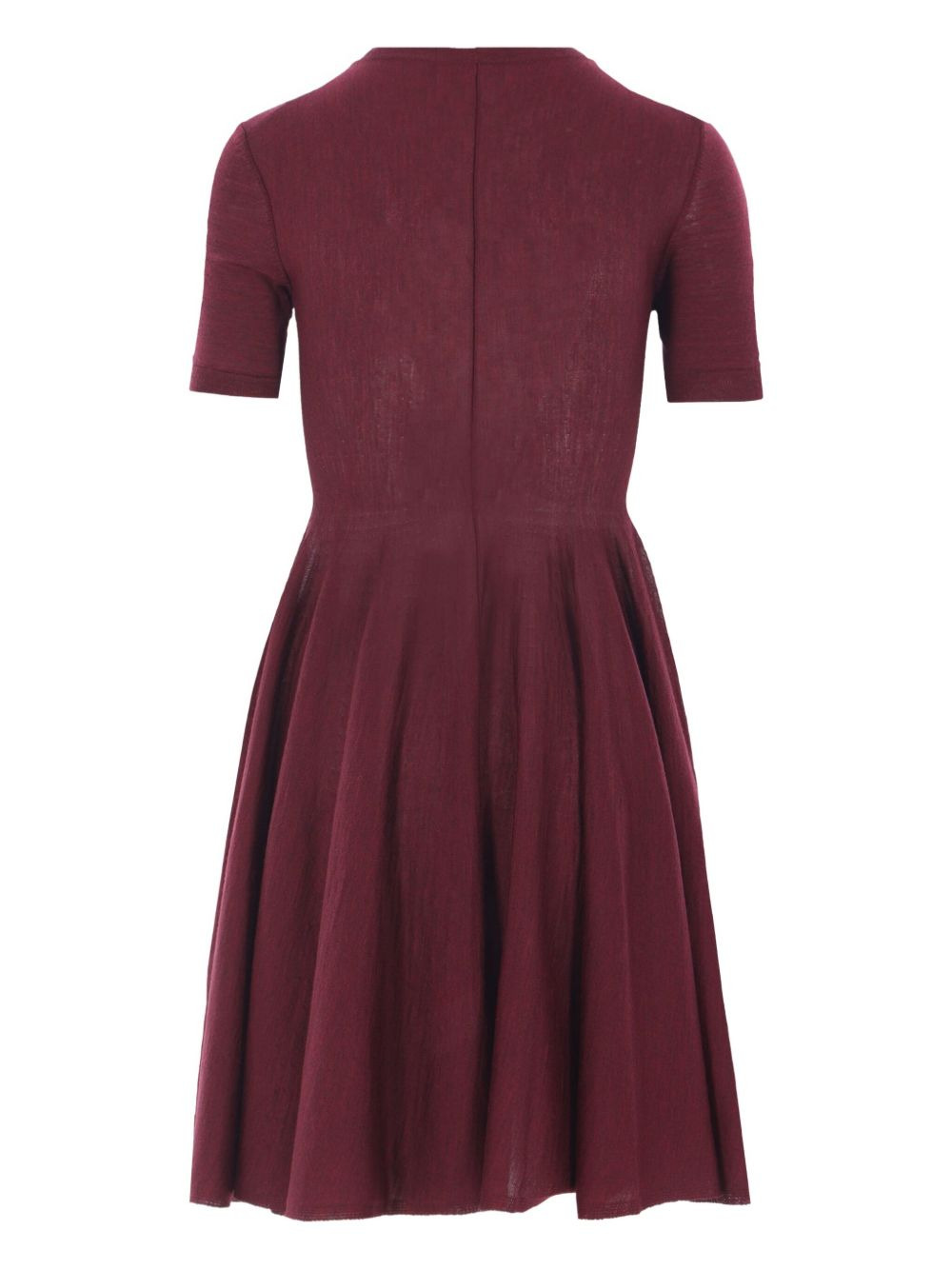 short-sleeve flared dress - 2