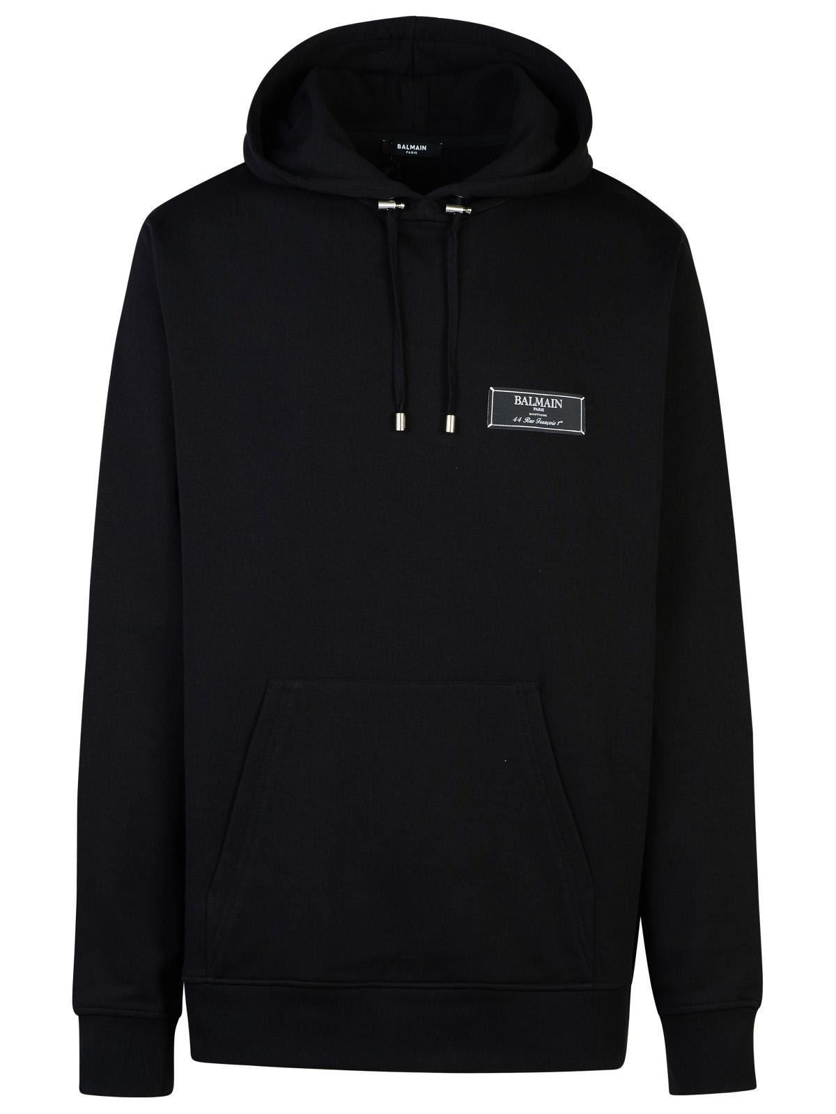 Balmain Black Cotton Sweatshirt Men - 1