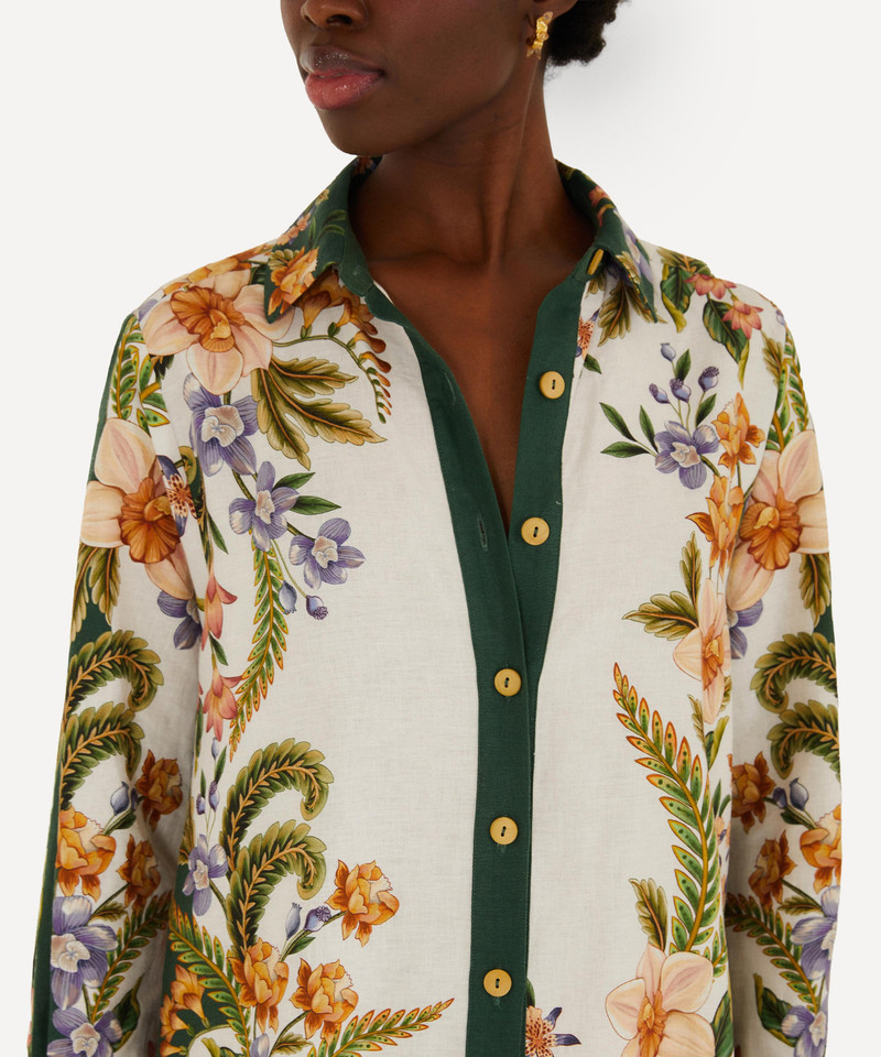 FARM RIO Sand Nature Collared Buttoned Shirt outlook