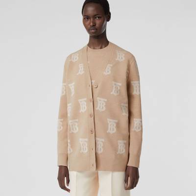 Burberry Monogram Wool Silk Blend Oversized Cardigan outlook