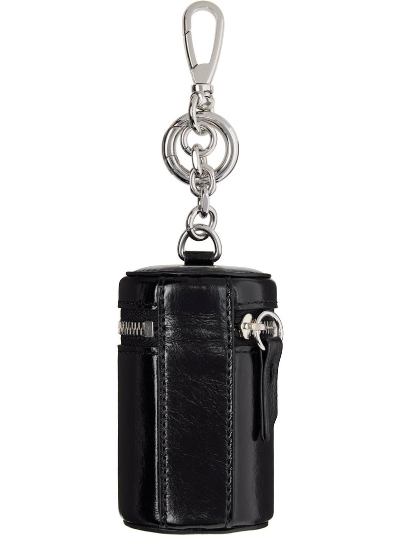 Maison Margiela Black Cylindrical Pouch Charm Keychain outlook