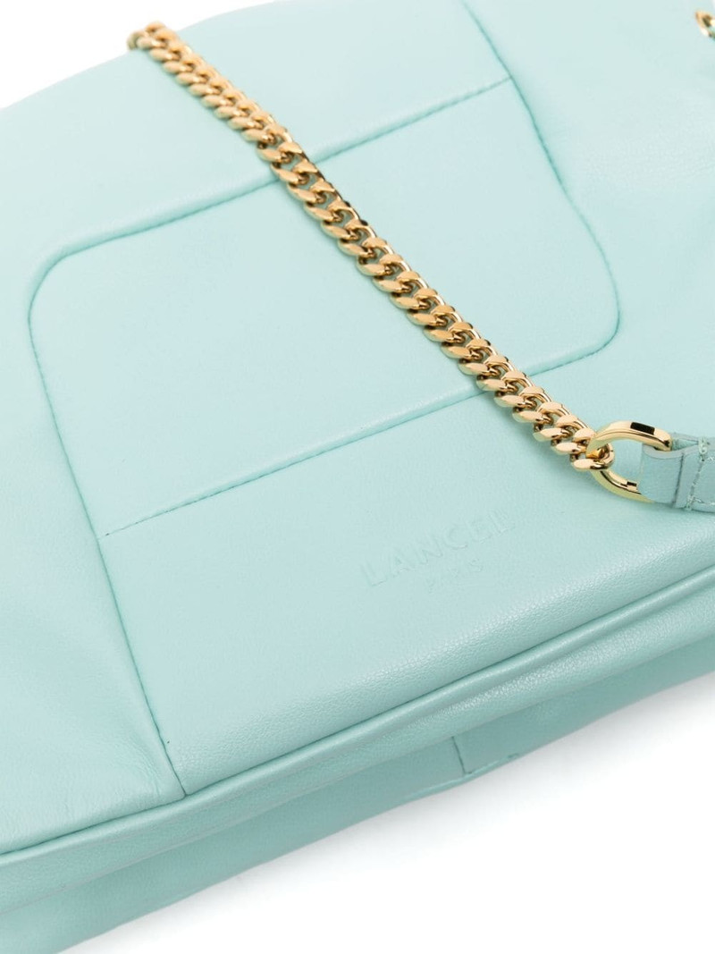 로고 돋을새김된 가죽 어깨 부대 3