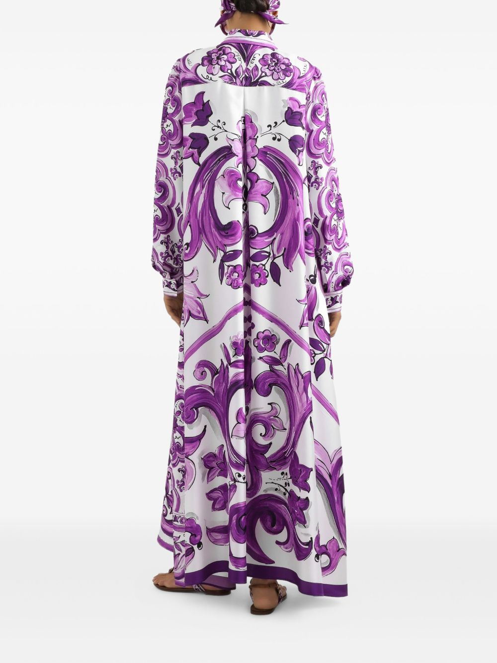 Maiolica-print shirt dress - 3