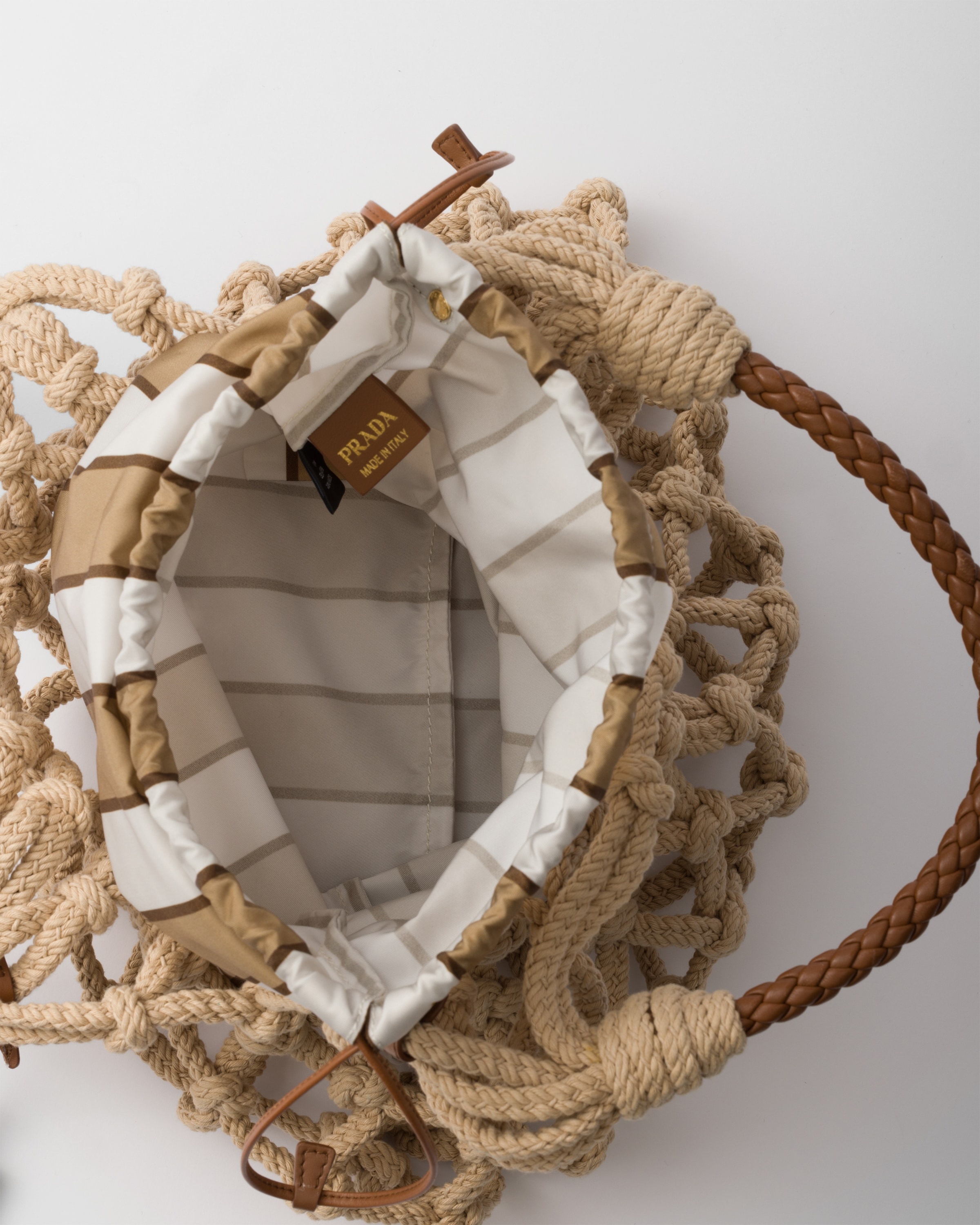 Medium cotton macramé bag - 5