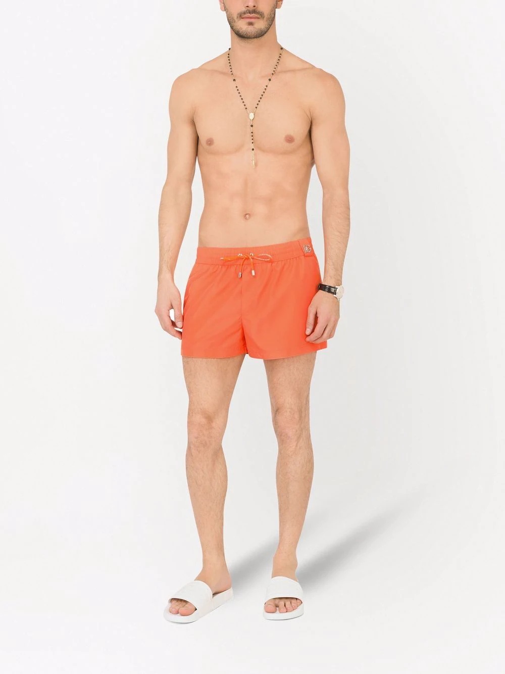 logo-plaque swim shorts - 2