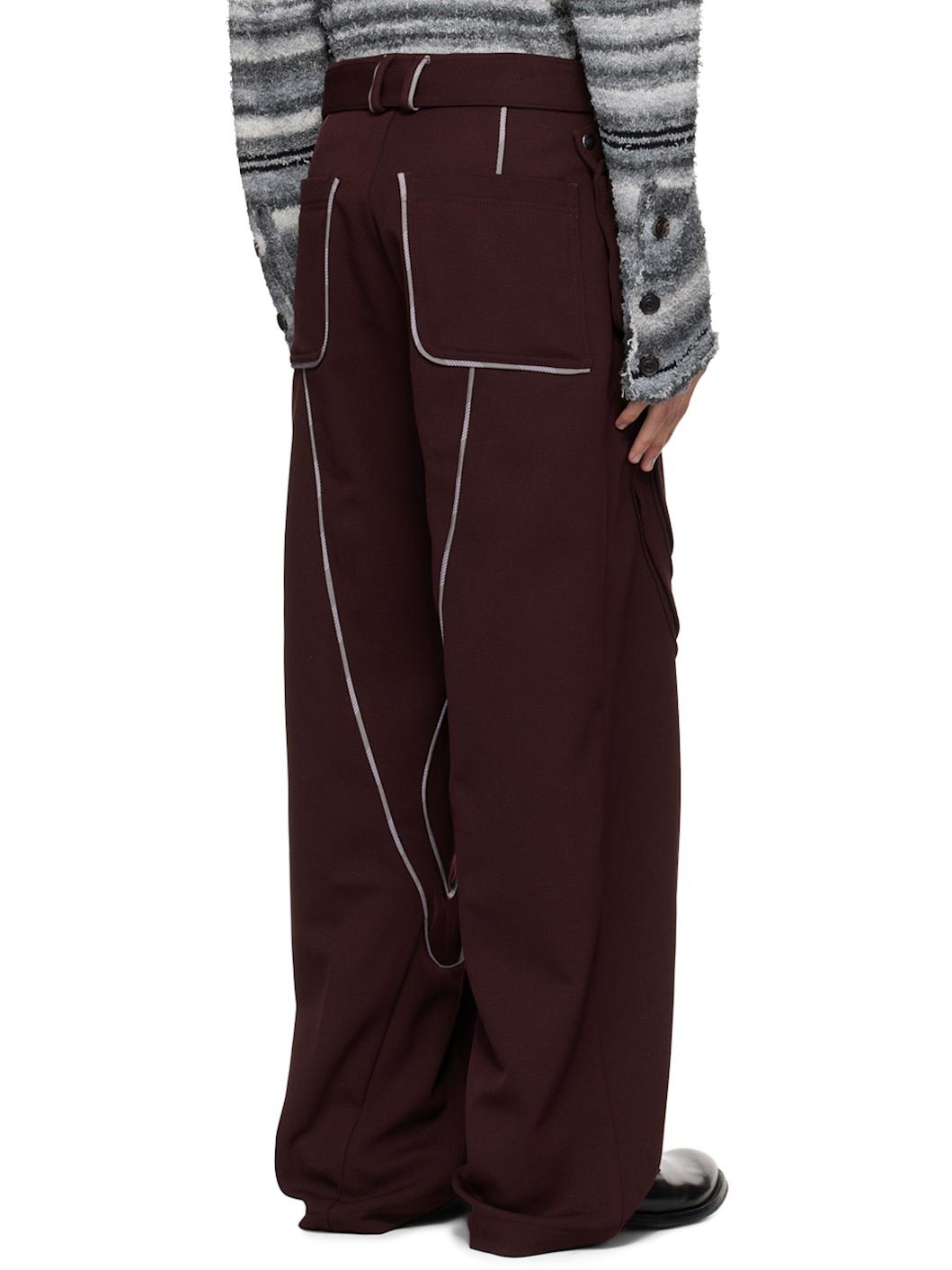 Burgundy Chalice Trousers - 3