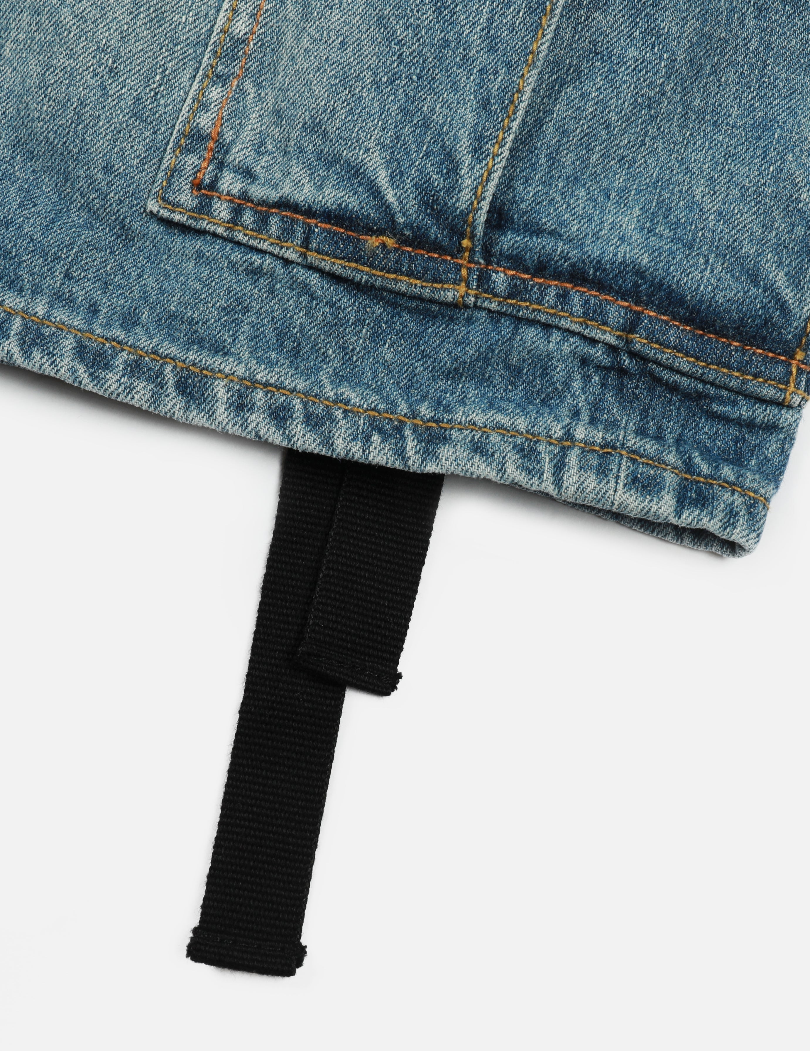 SEAGULL PRINT RELAX FIT DENIM SHORTS - 10