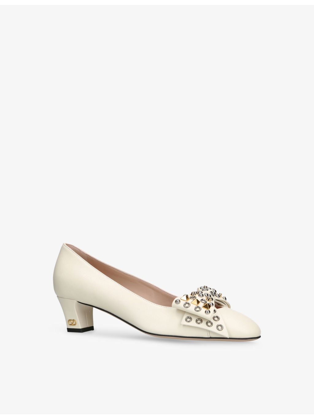 Bowow Studded 45 Leather Pumps - 3