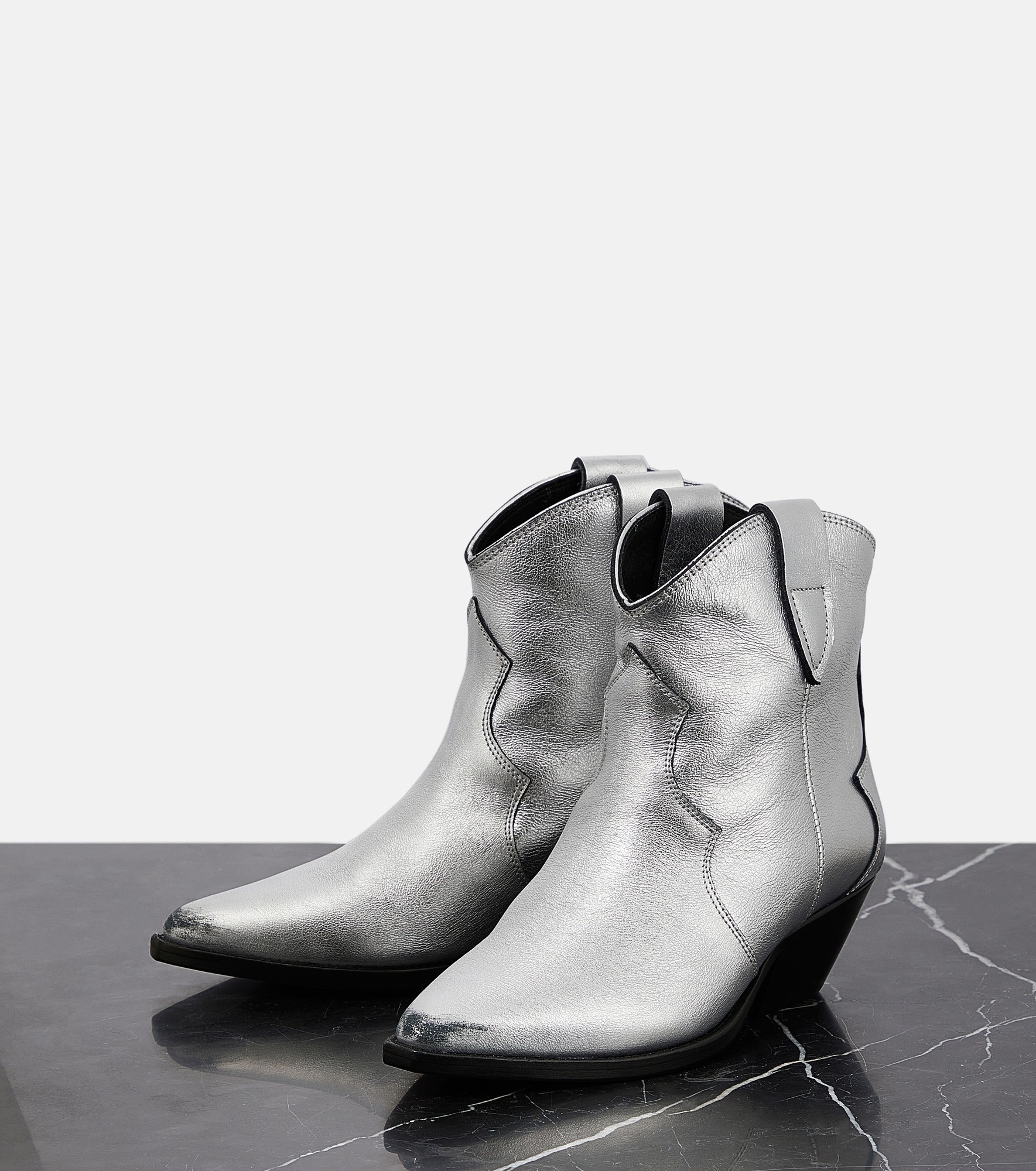 Dewina metallic leather ankle boots - 5