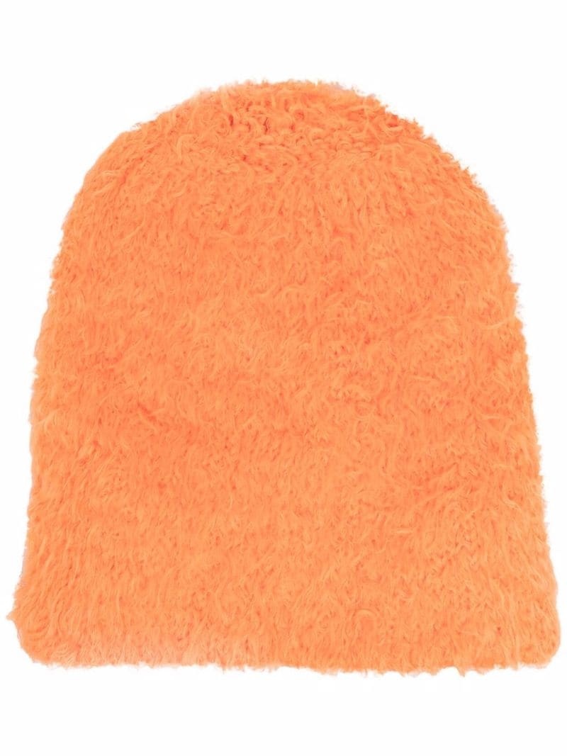 mohair-blend neon beanie - 1