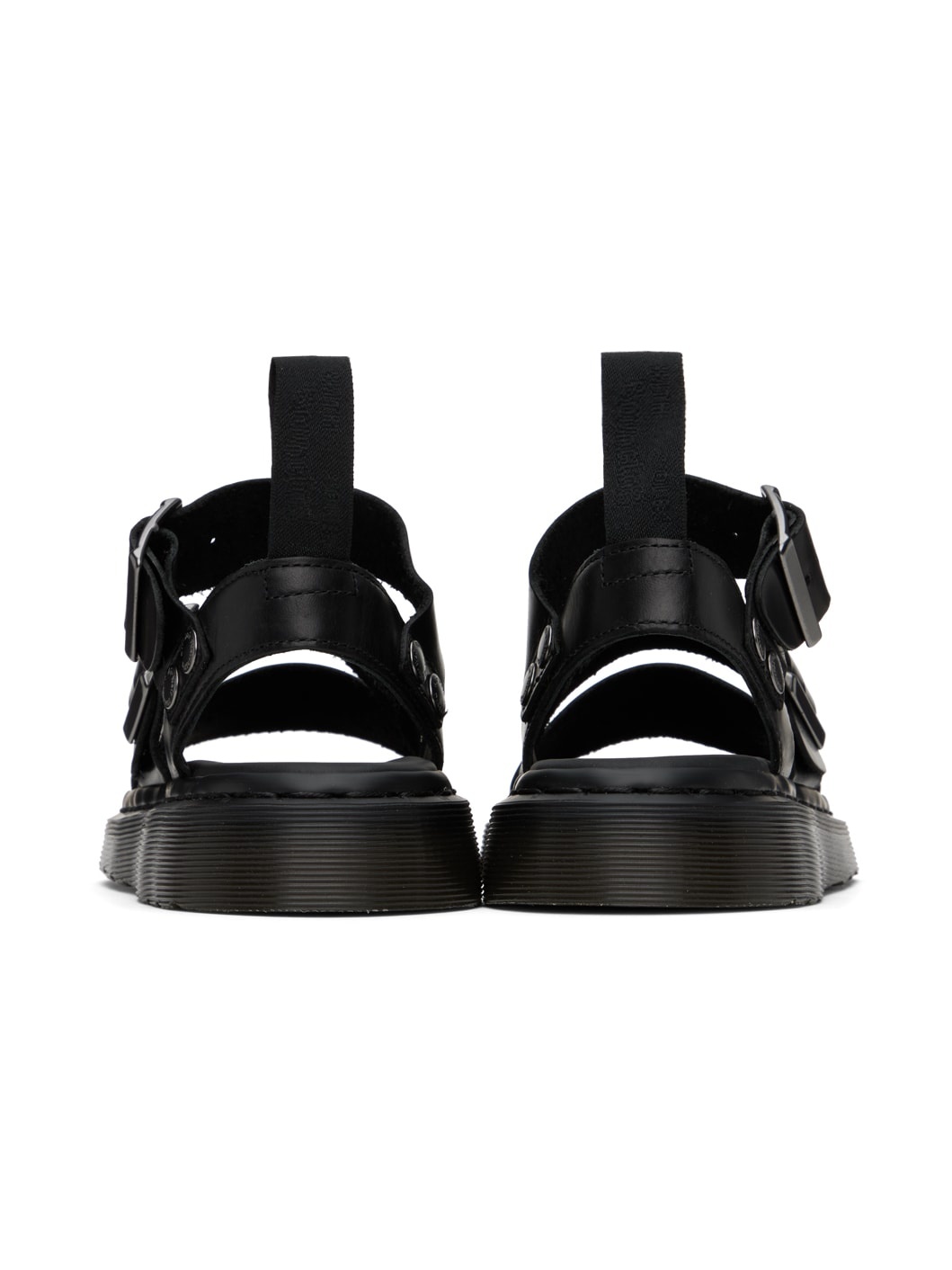 Black Gryphon Leather Gladiator Sandals - 2