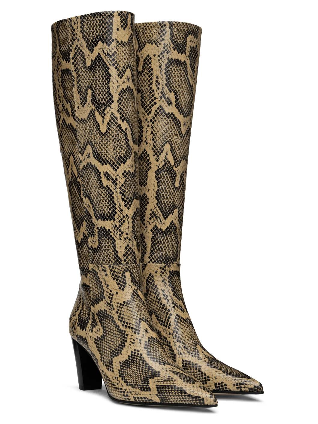 Beige Cecilia Tall Boots - 4