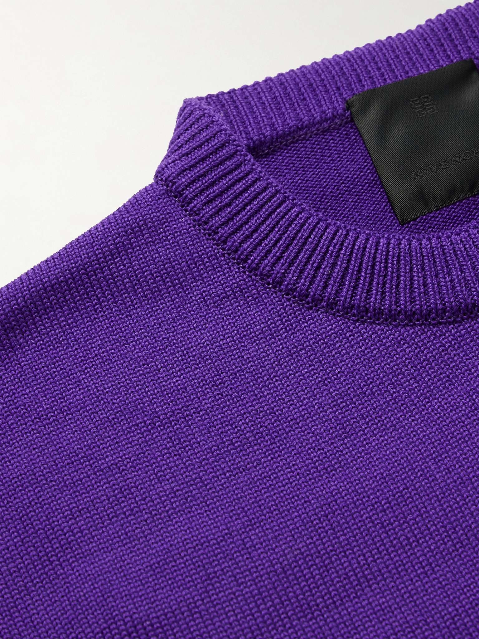 Logo-Flocked Wool Sweater - 5