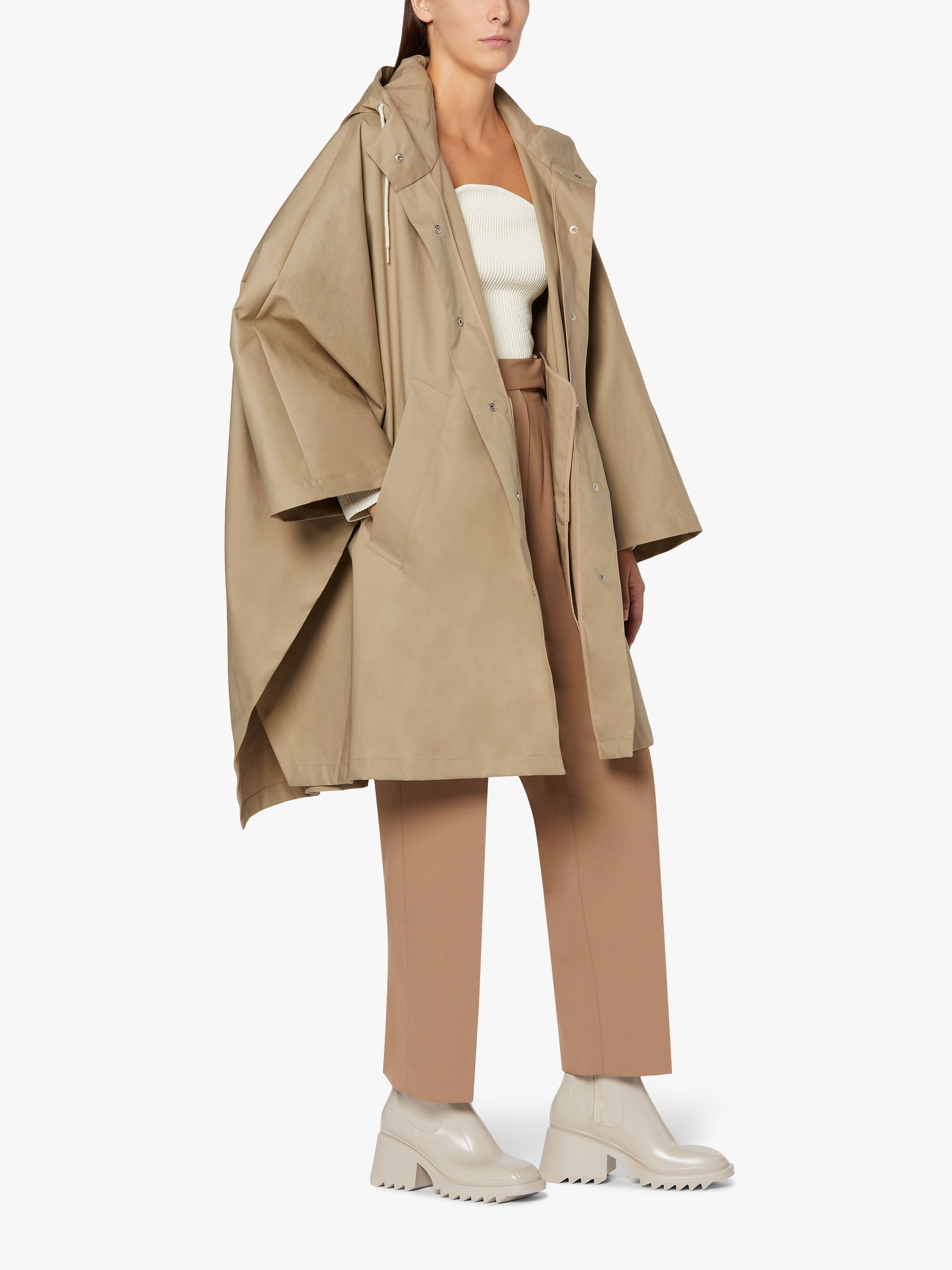 BONI FAWN RAINTEC COTTON HOODED PONCHO | LMC-010 - 2