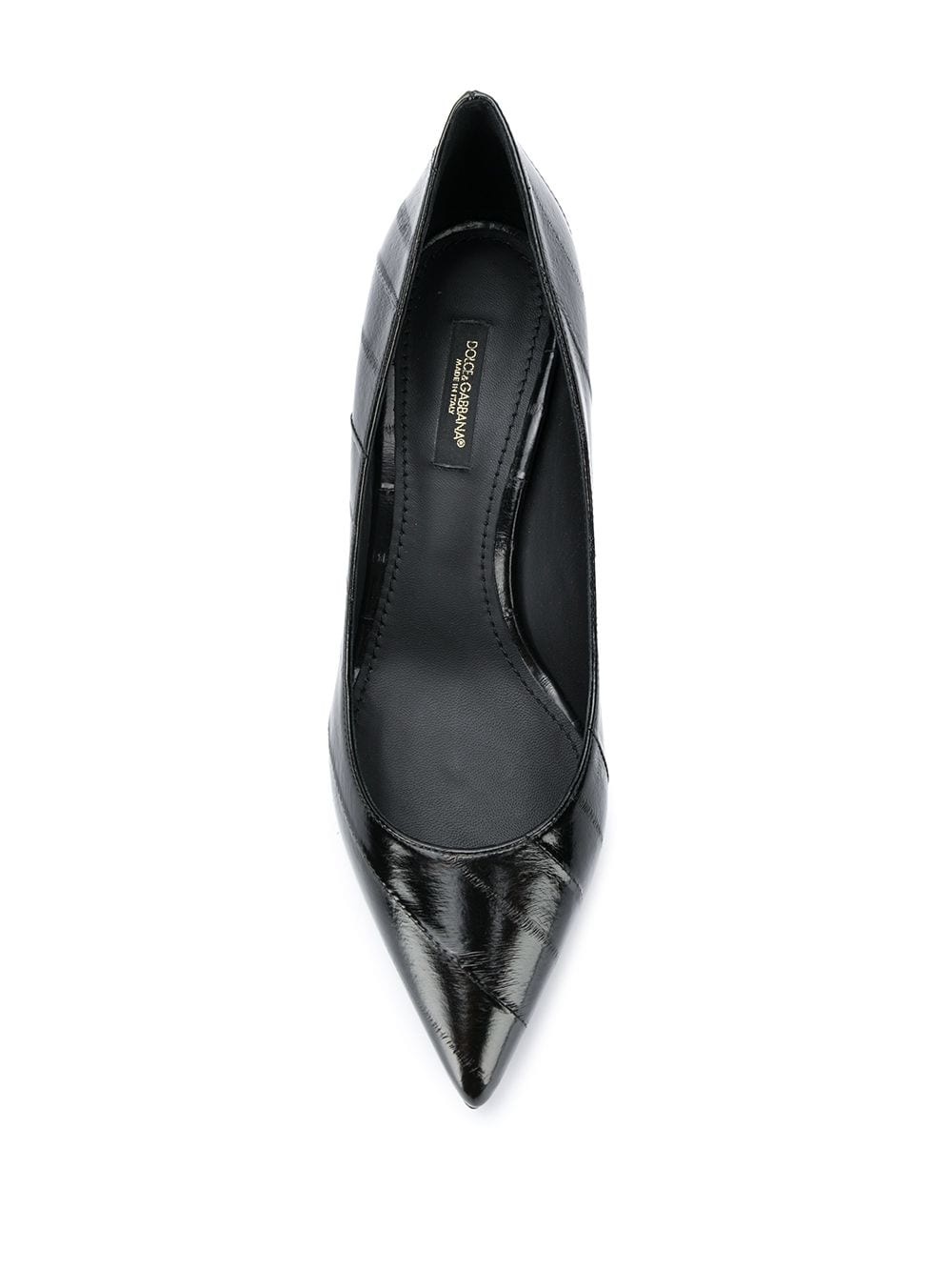 pointed-toe leather pumps - 4