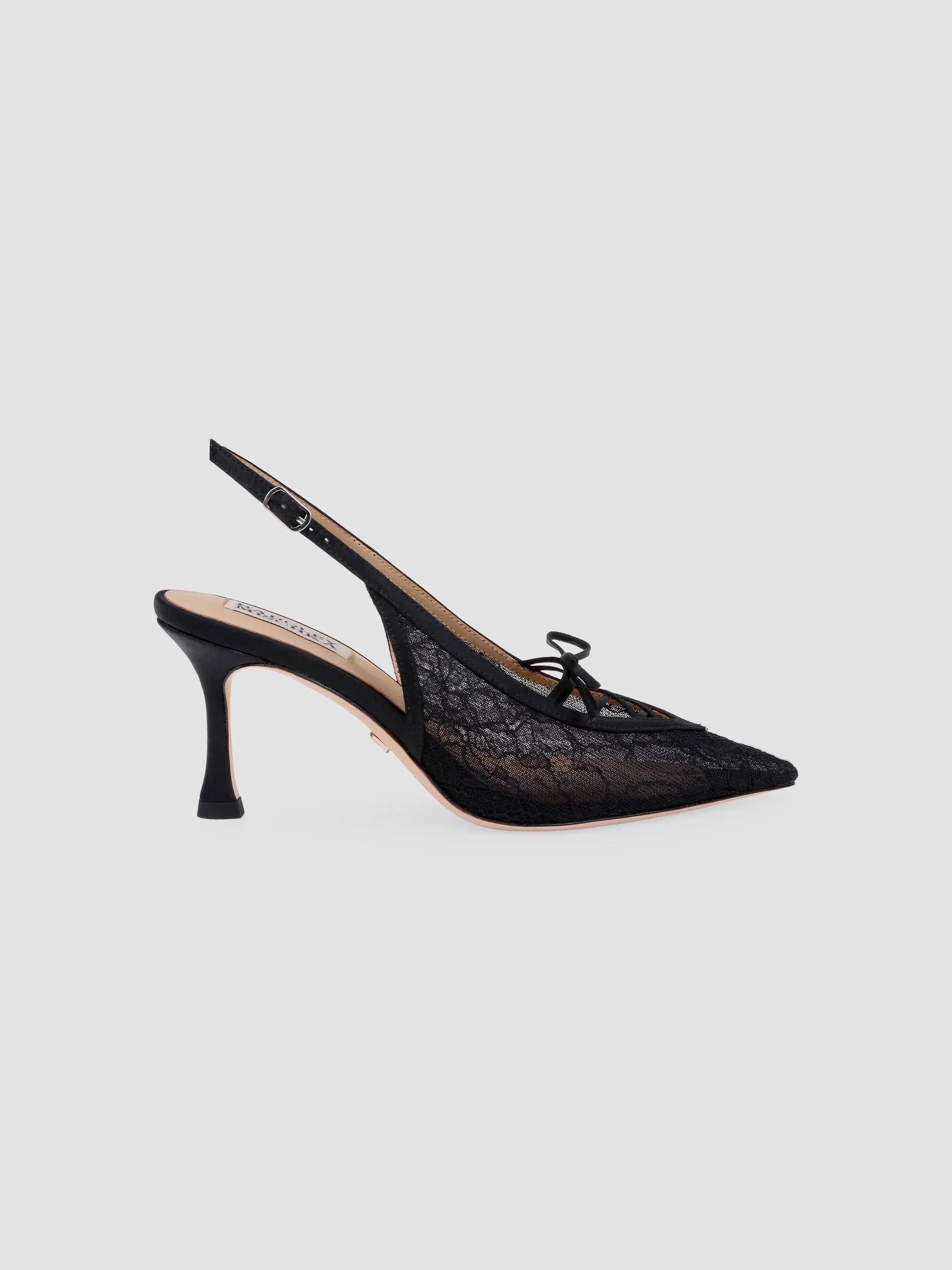 Women's Raine 75MM Lace Slingback Pumps - Black Lace - 1