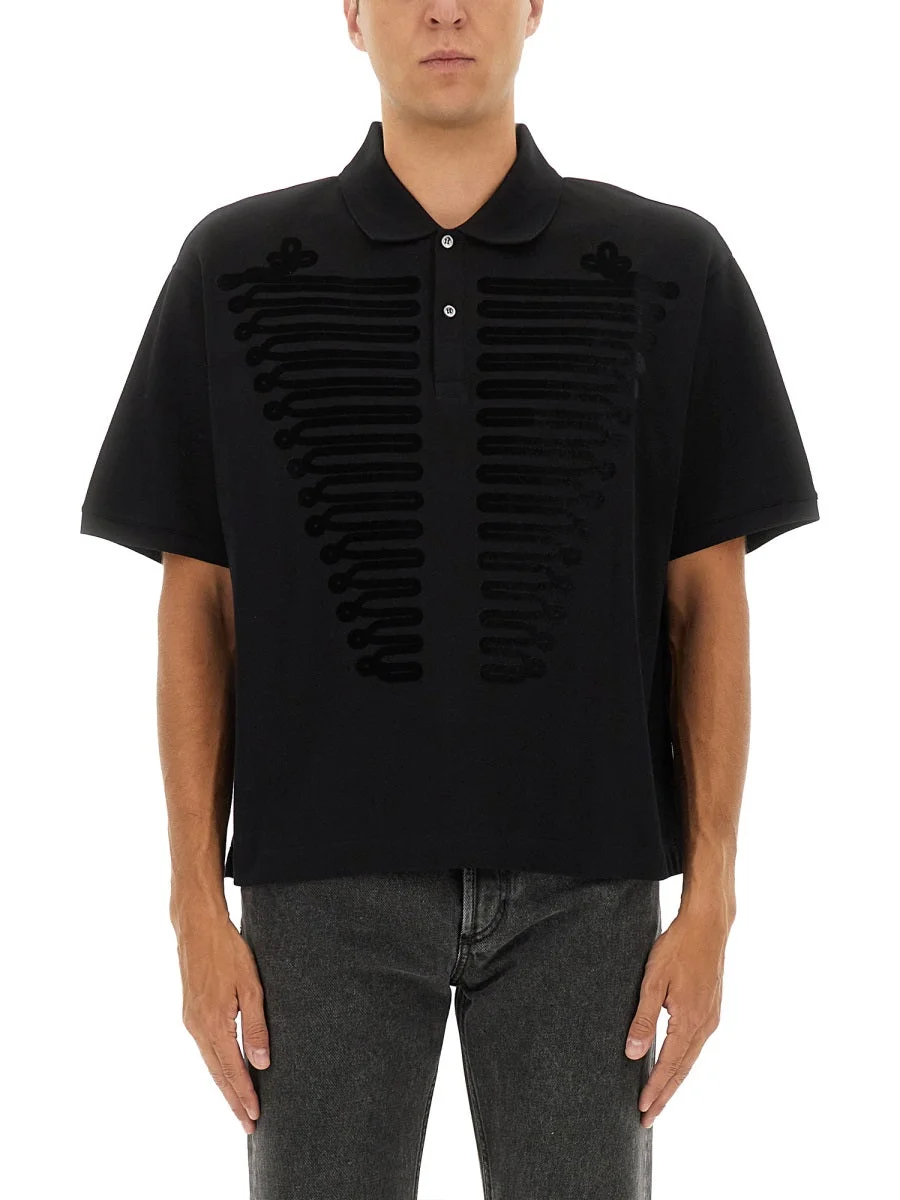 Alexander Mcqueen Men Polo Shirt "Ceremonial Boxy" - 1