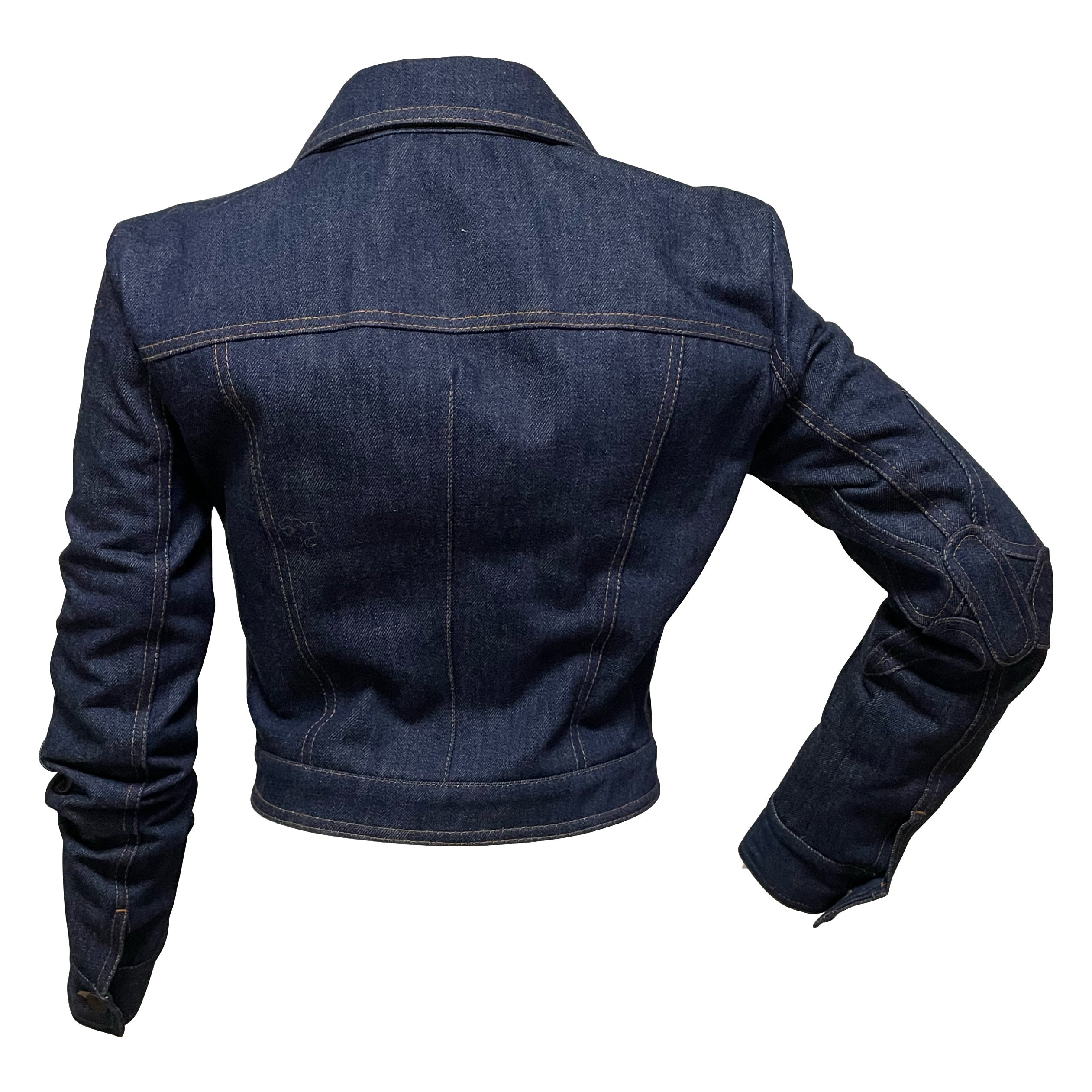 DOLCE&GABBANA Spring Summer 2002 Butterfly Patchwork Denim Jacket - 2