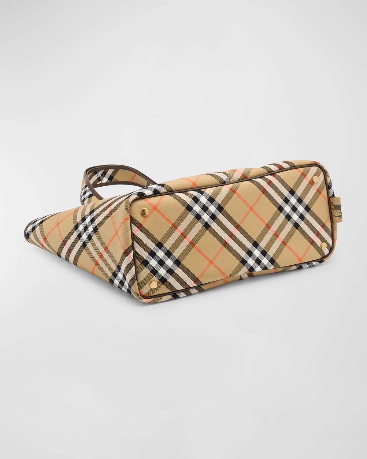 Medium East-West Check Tote Bag - 5