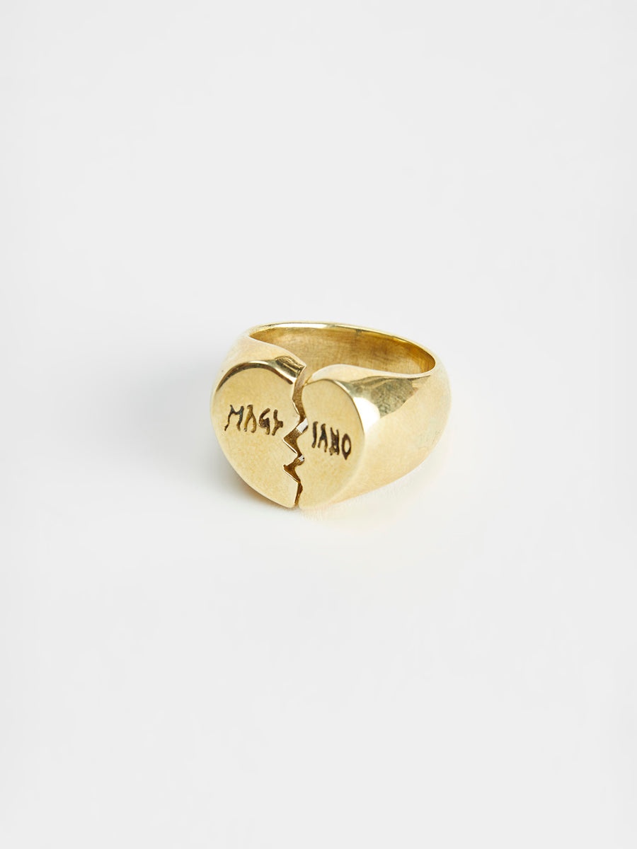 Golden Broken Heart Ring - 1