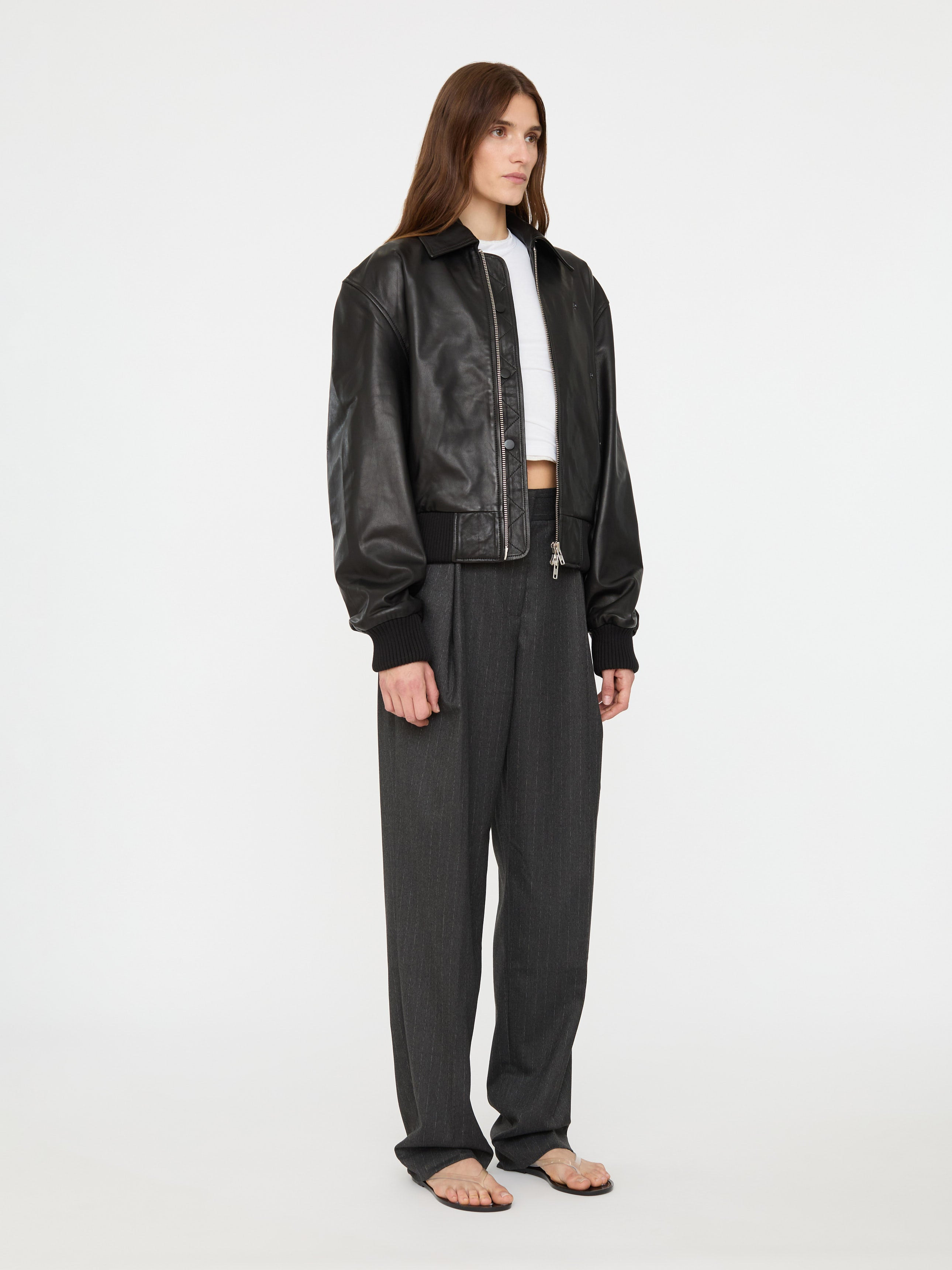 Leather Flight Bomber - 3