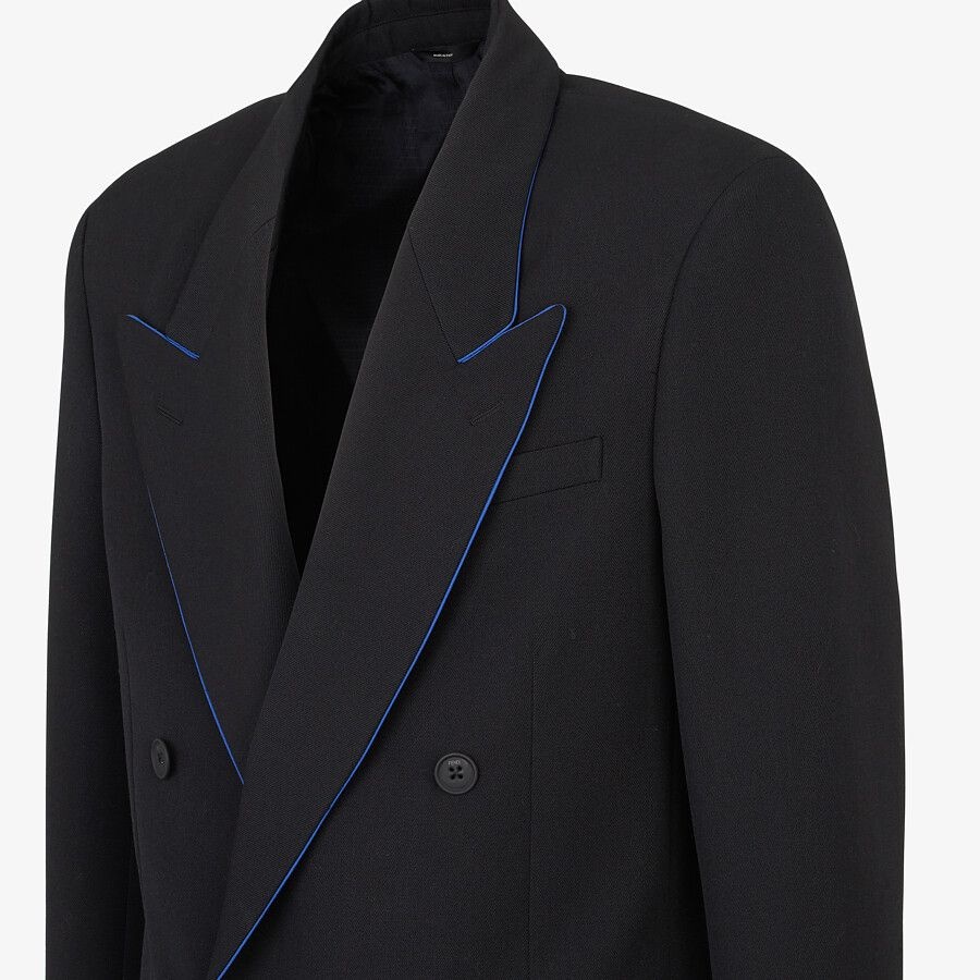 Black wool blazer - 4