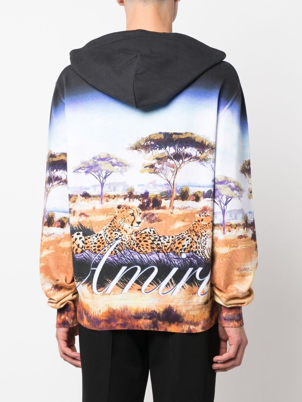 graphic-print cotton hoodie - 4