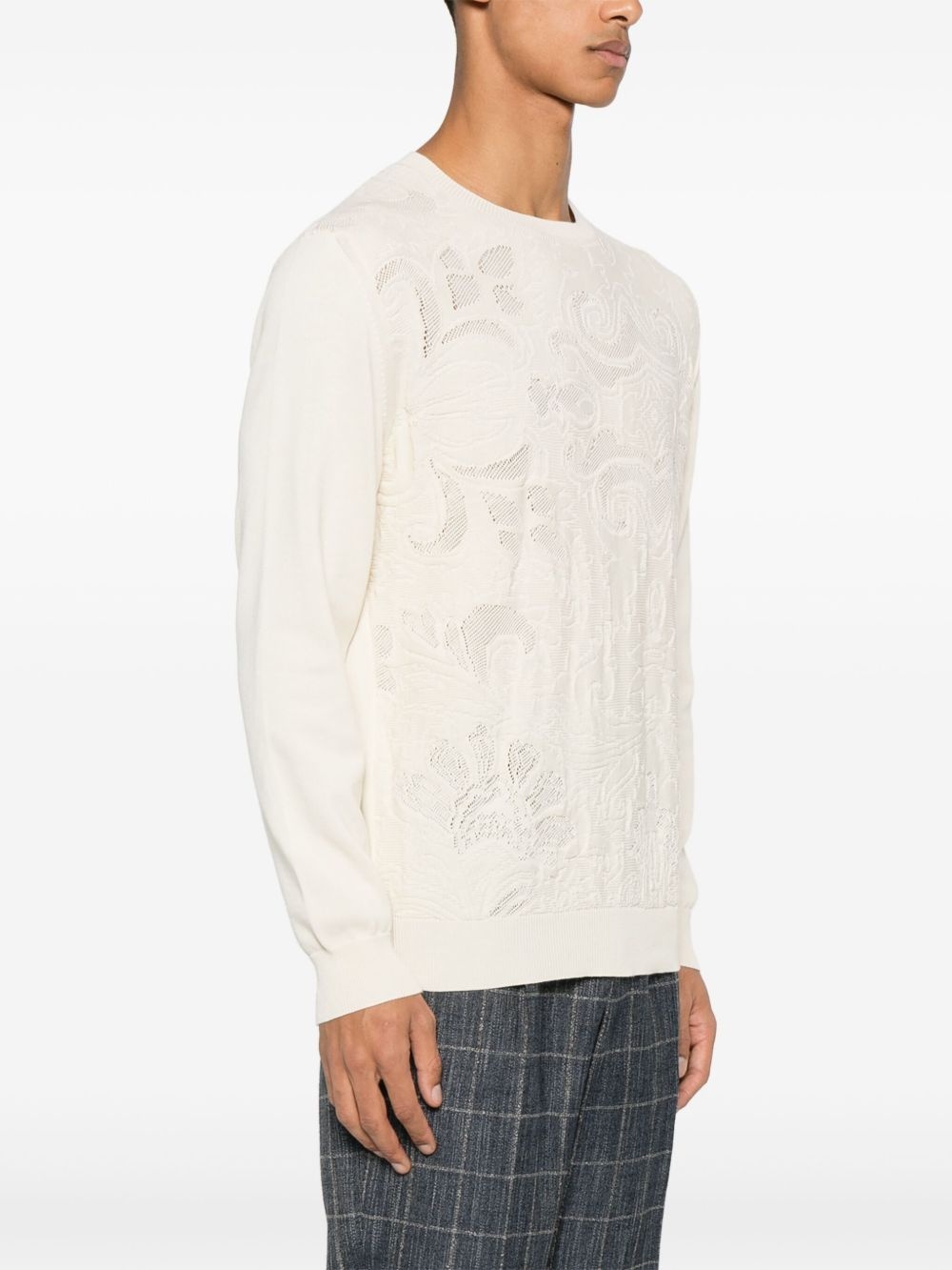 patterned-jacquard sweater - 3