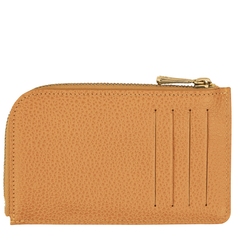 Longchamp Le Foulonné Card holder Walnut - Leather outlook
