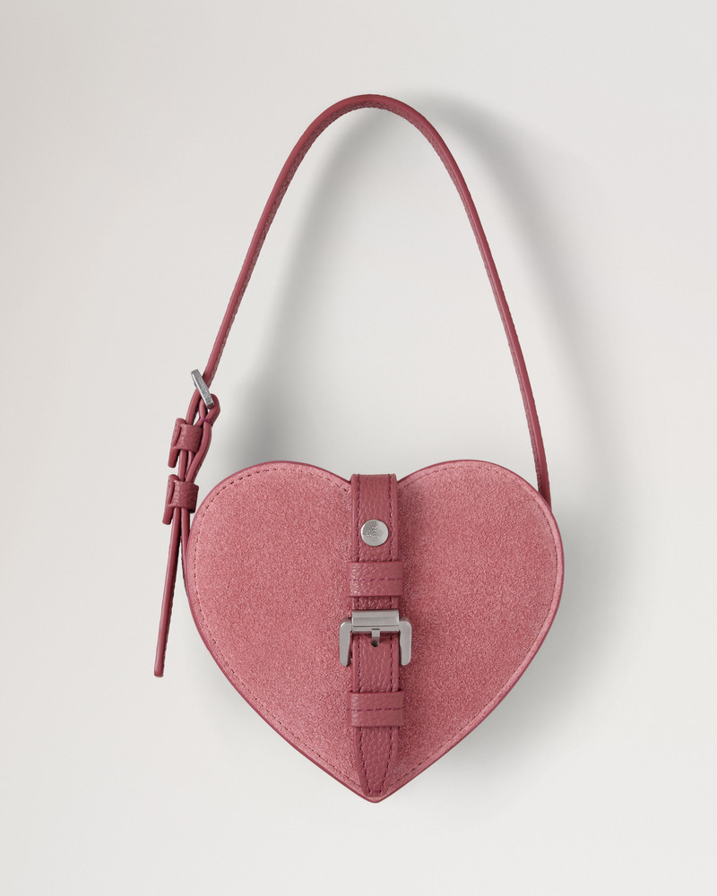 Roxanne Mini Heart Bag Pink Scrumpy Suede 1