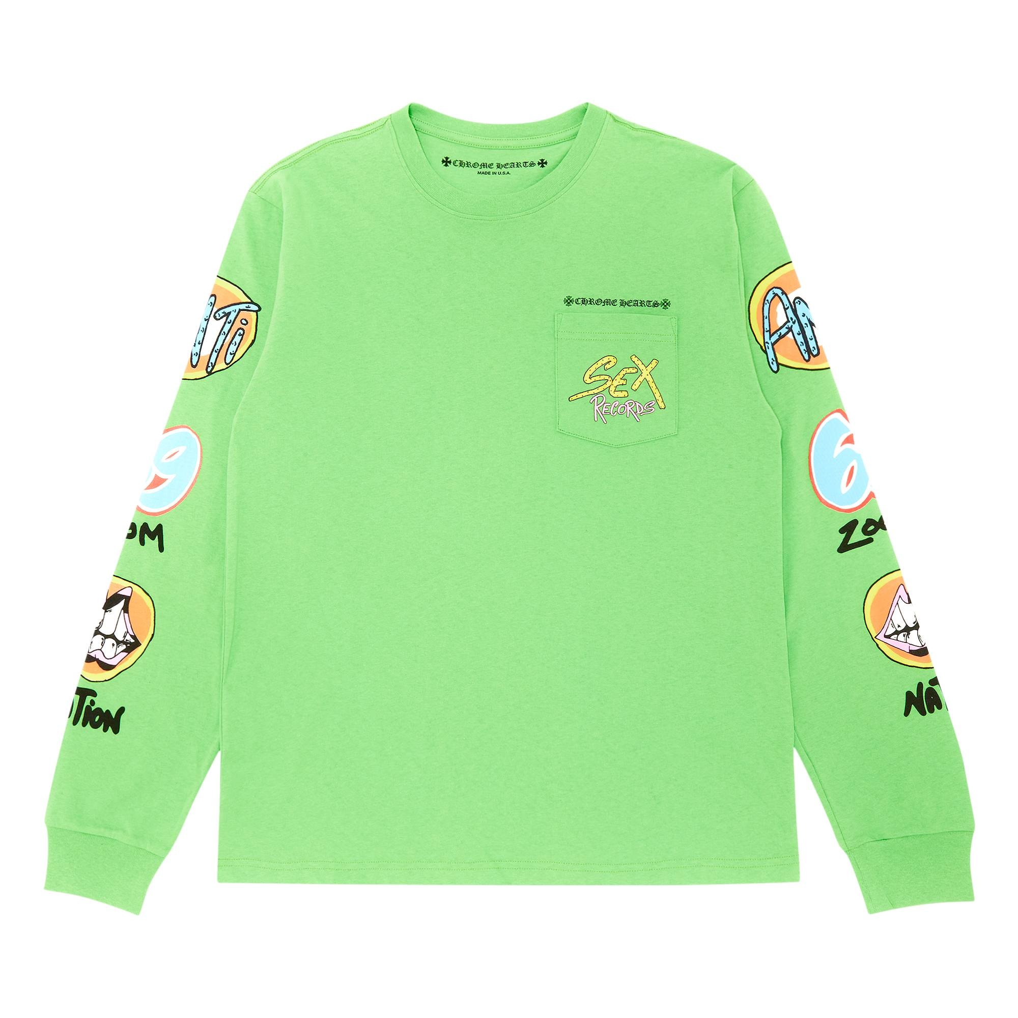 Chrome Hearts x Matty Boy Sex Records Long-Sleeve T-Shirt 'Green' - 1