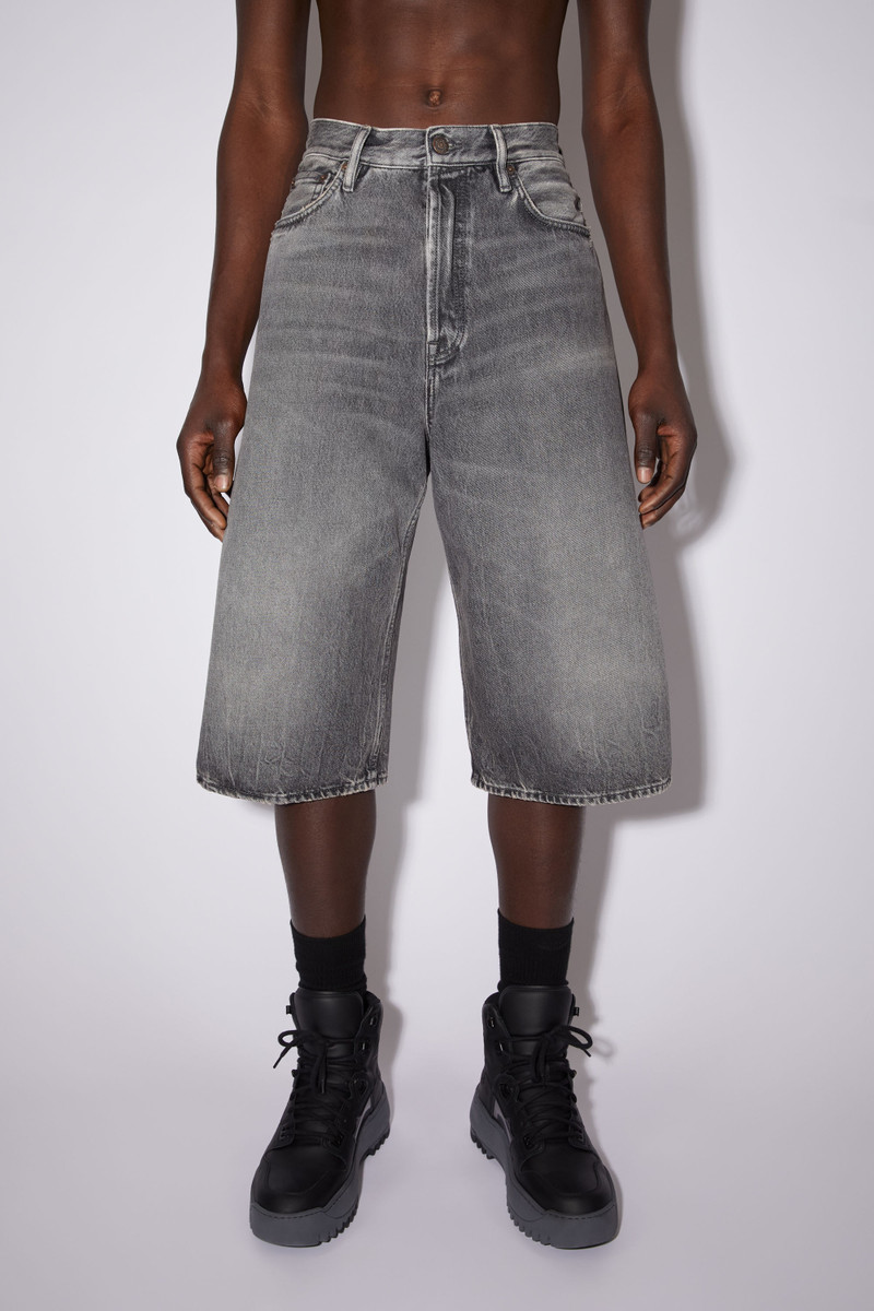 Acne Studios Loose fit denim shorts - Black outlook