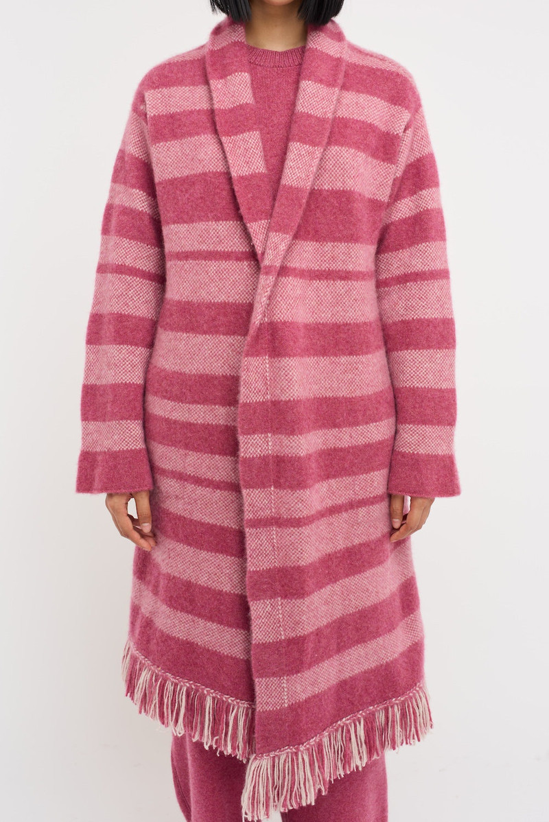 SUBWAY STRIPE WOMEN'S FRINGE ROBE 3