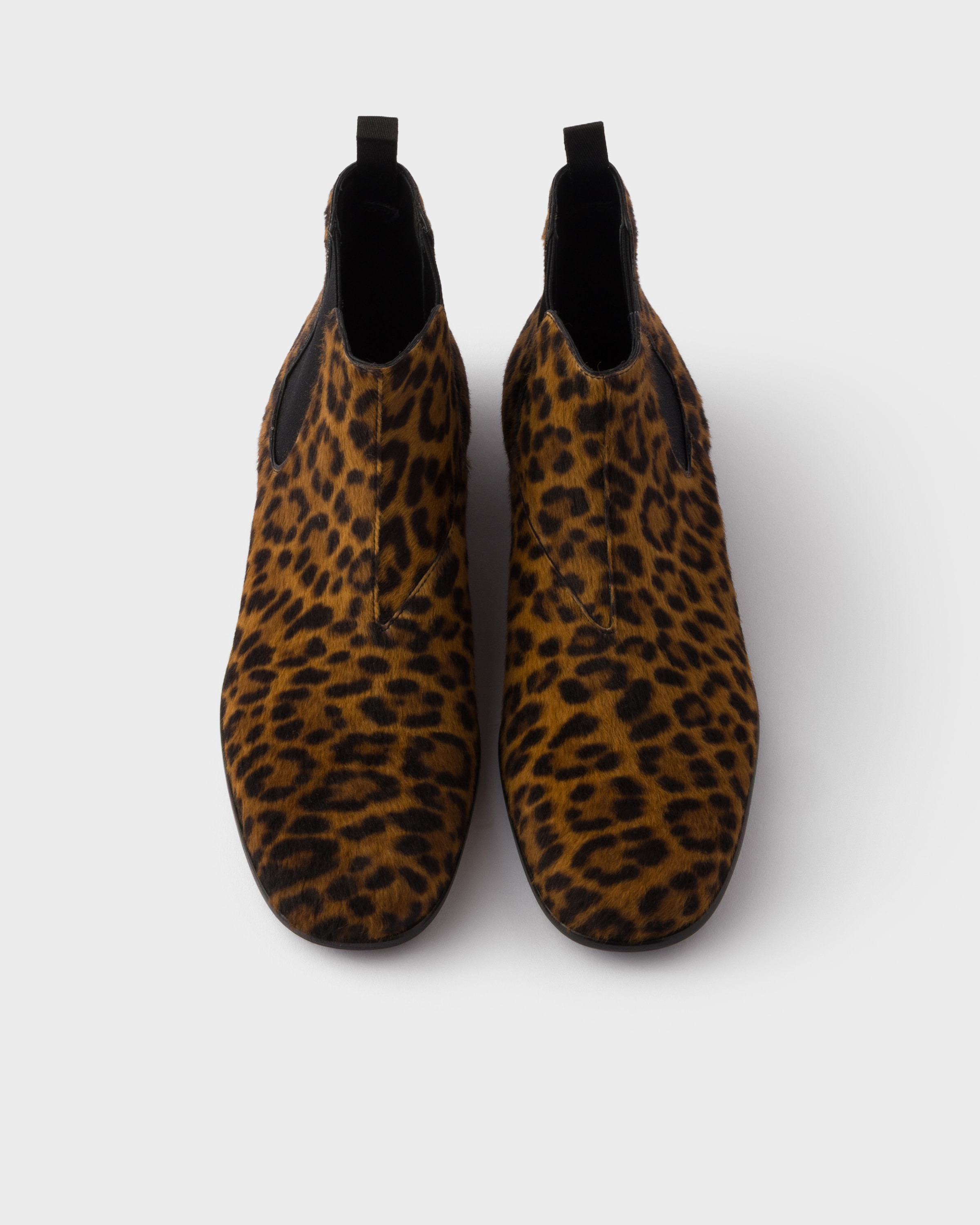 Printed leather booties - 3