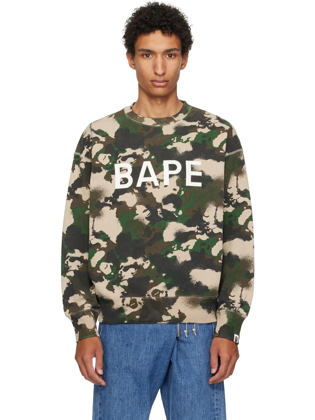 Green Map Camo Crewneck Sweatshirt - 1