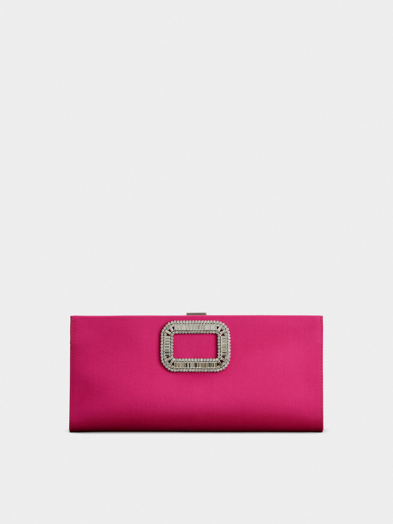 Pilgrim Buckle Clutch in Satin 1