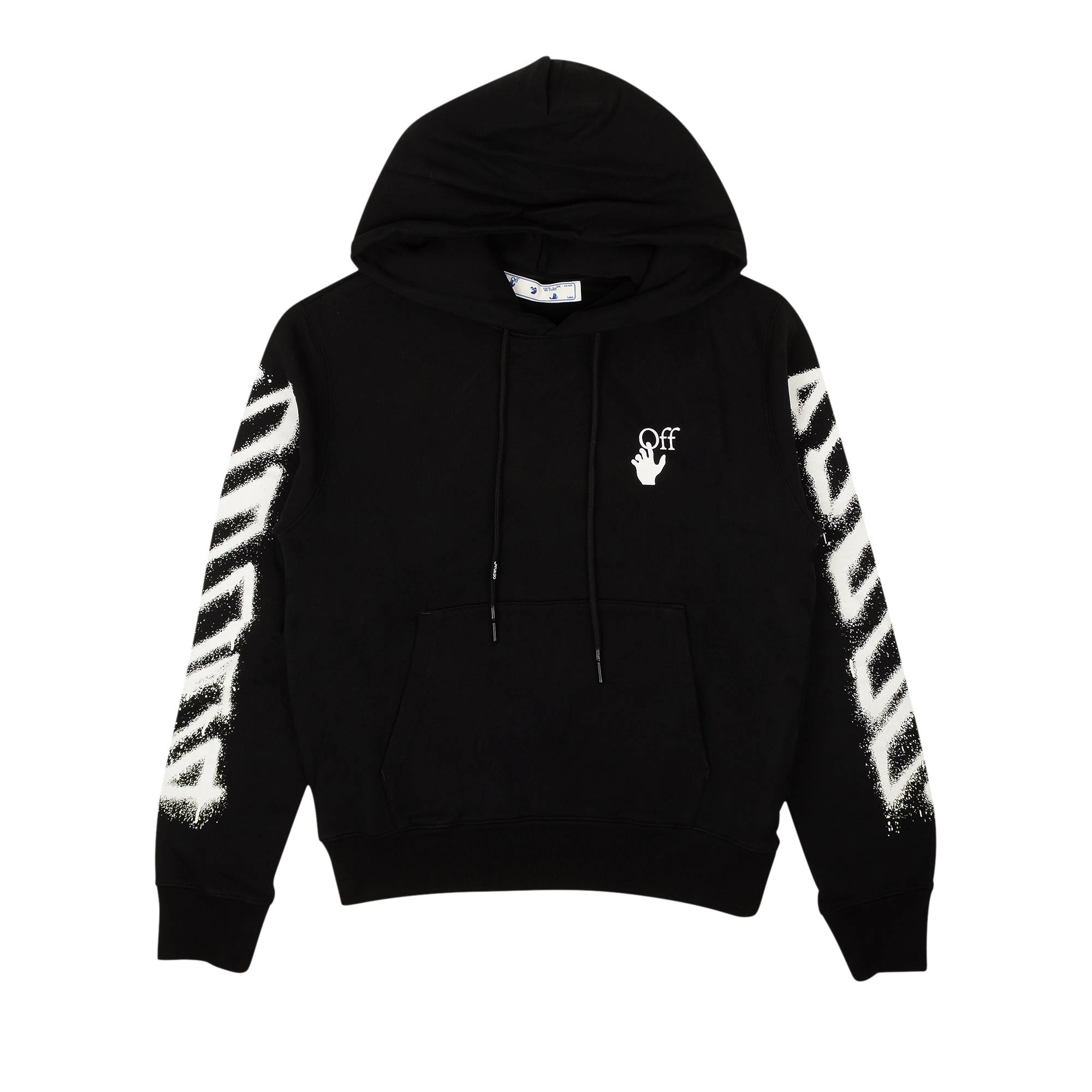 Off-White Spray Marker Slim Hoodie 'Black/White' - 1