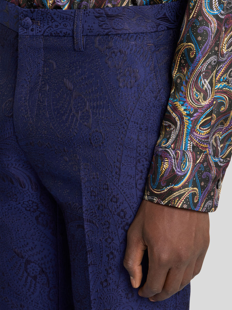 Etro PAISLEY JACQUARD TROUSERS outlook