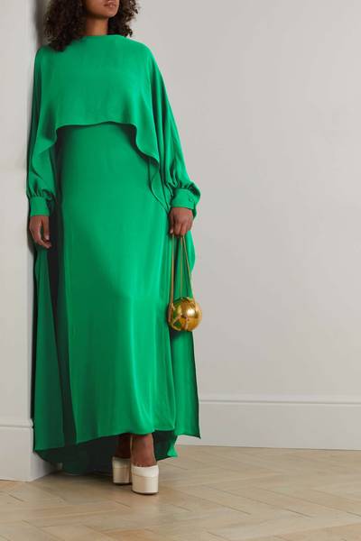 Valentino Cape-effect silk crepe de chine gown outlook