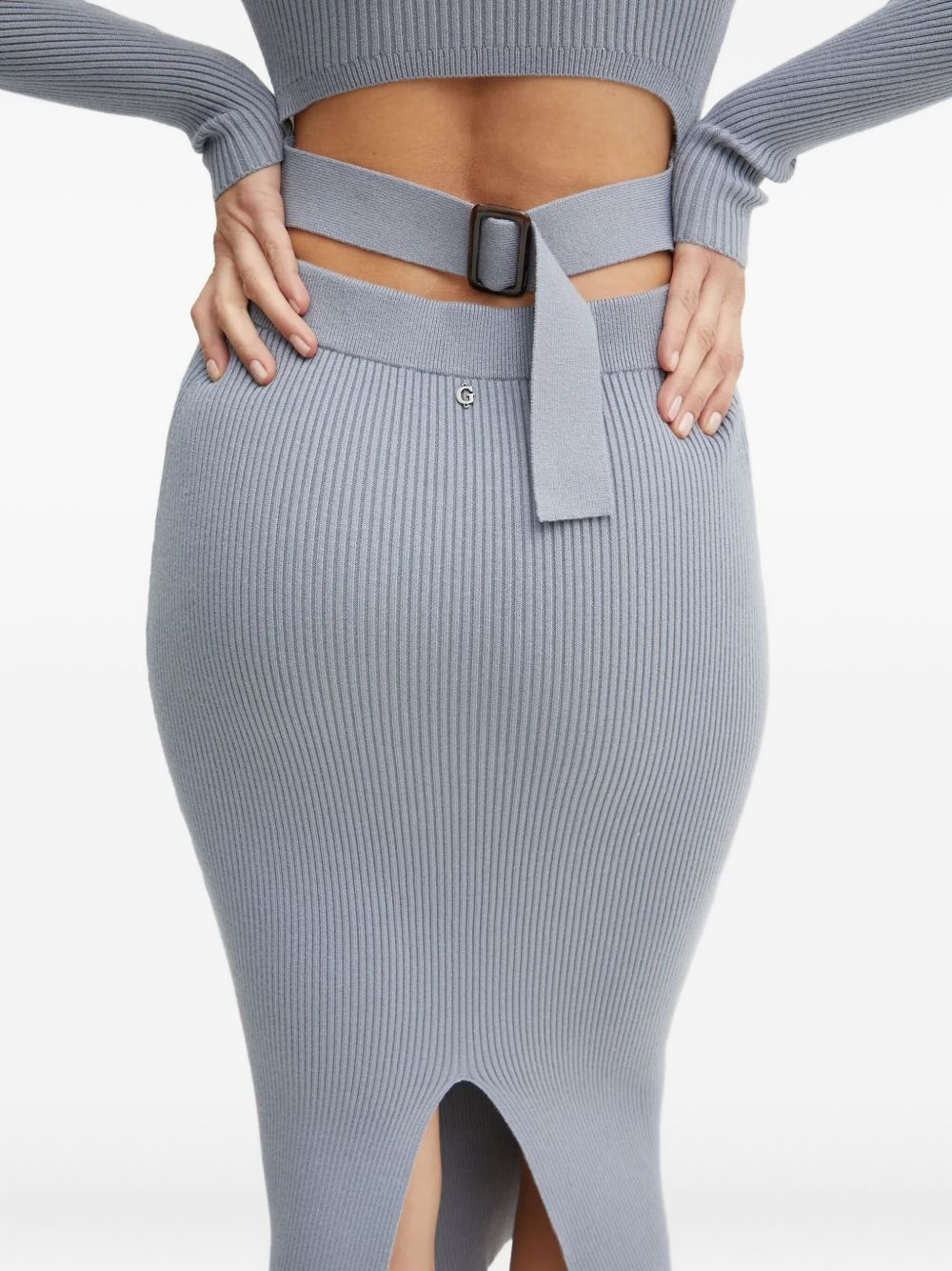 square-neck midi dress - 5