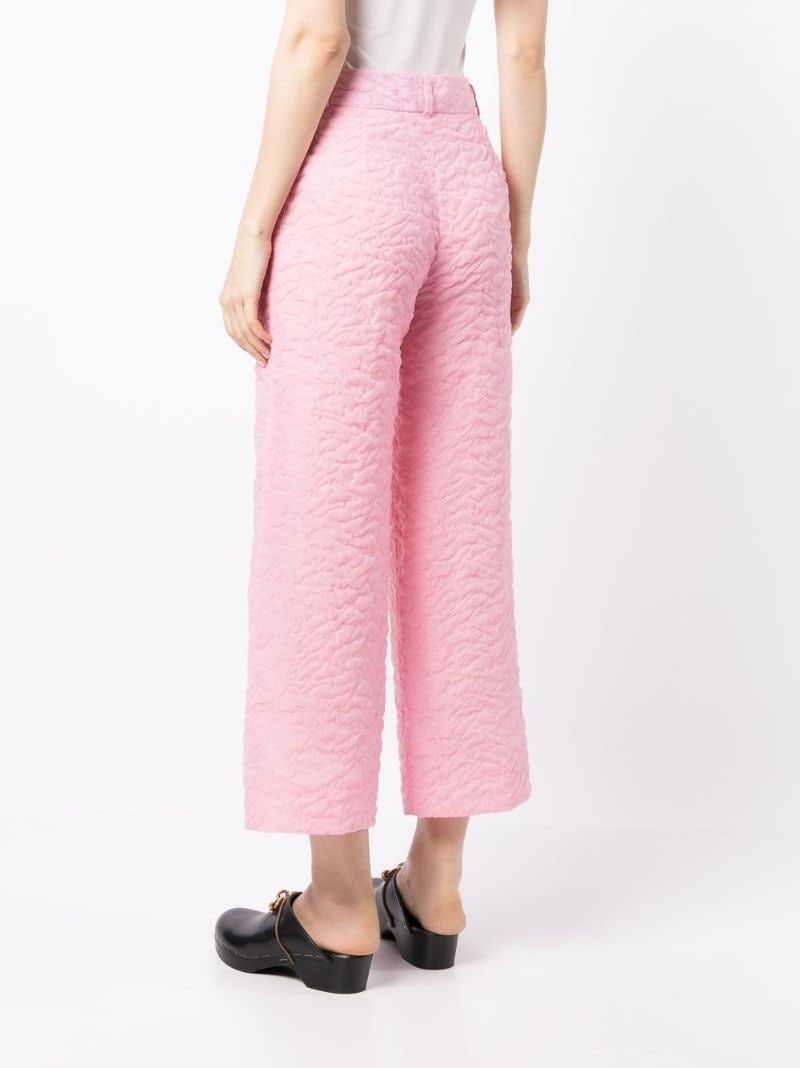 Jaylee matelassé cropped trousers - 4