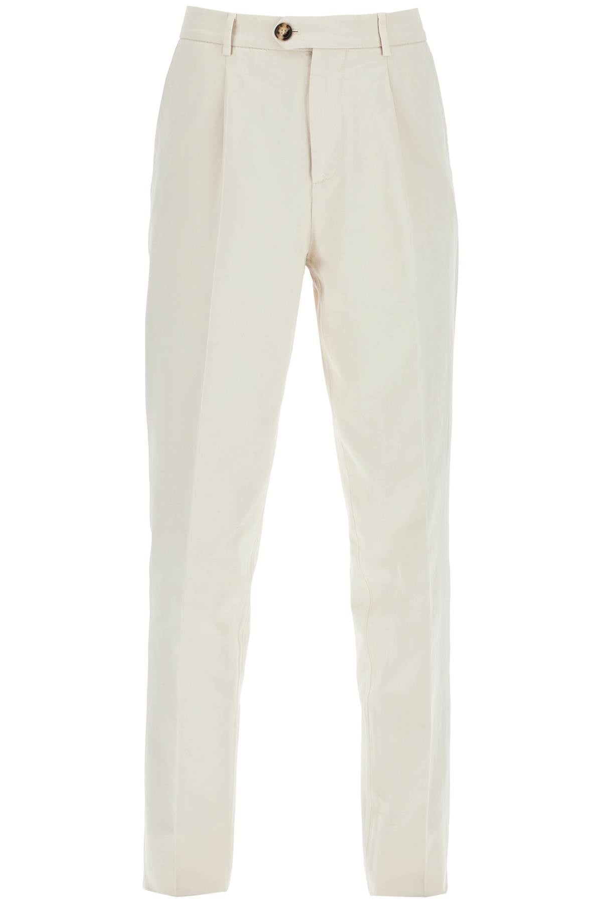 Pantaloni Leisure Fit In Gabardina - 1