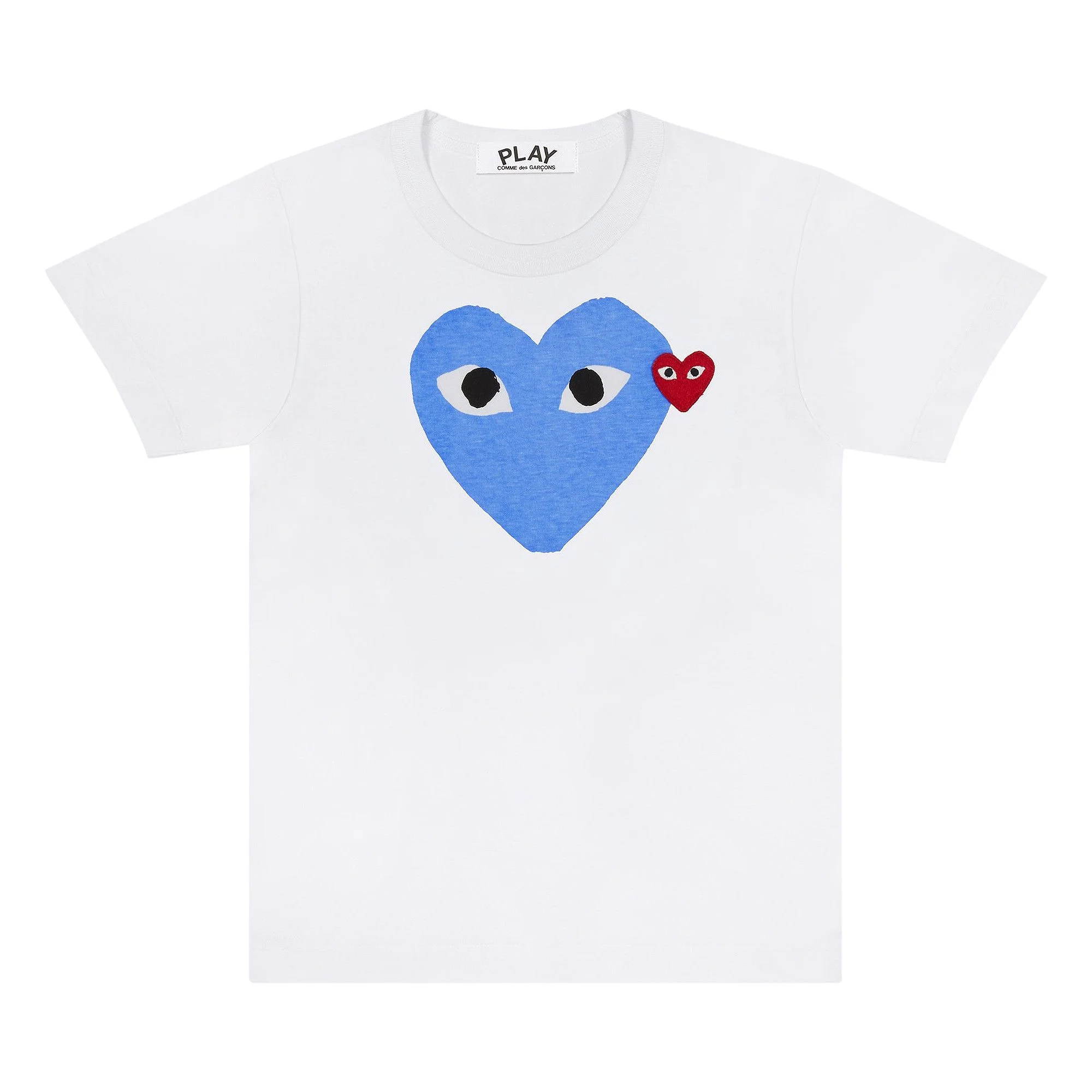 Comme des Garçons PLAY Red Emblem Heart T-Shirt 'White/Blue' - 1