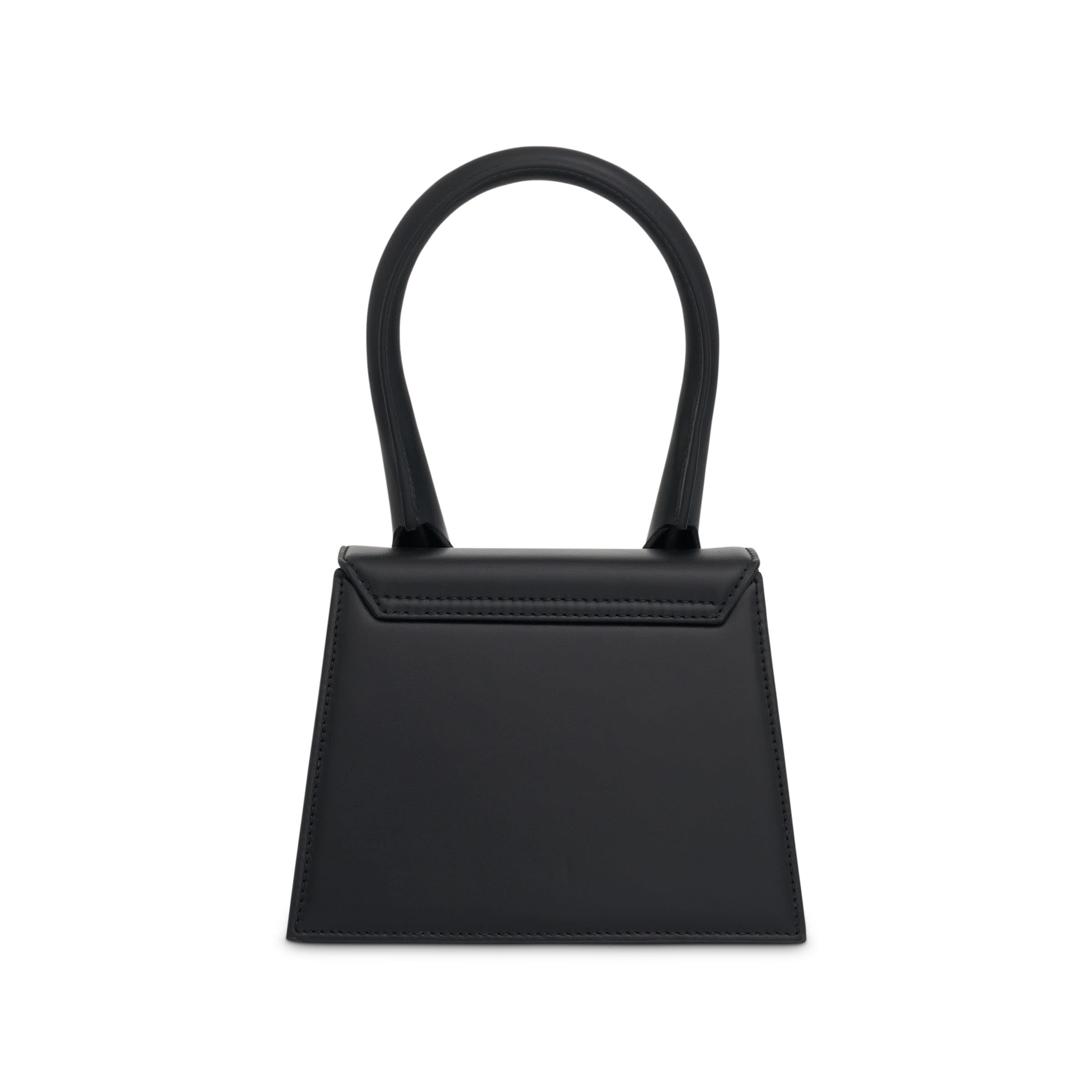 Le Chiquito Moyen Leather Bag in Black - 3
