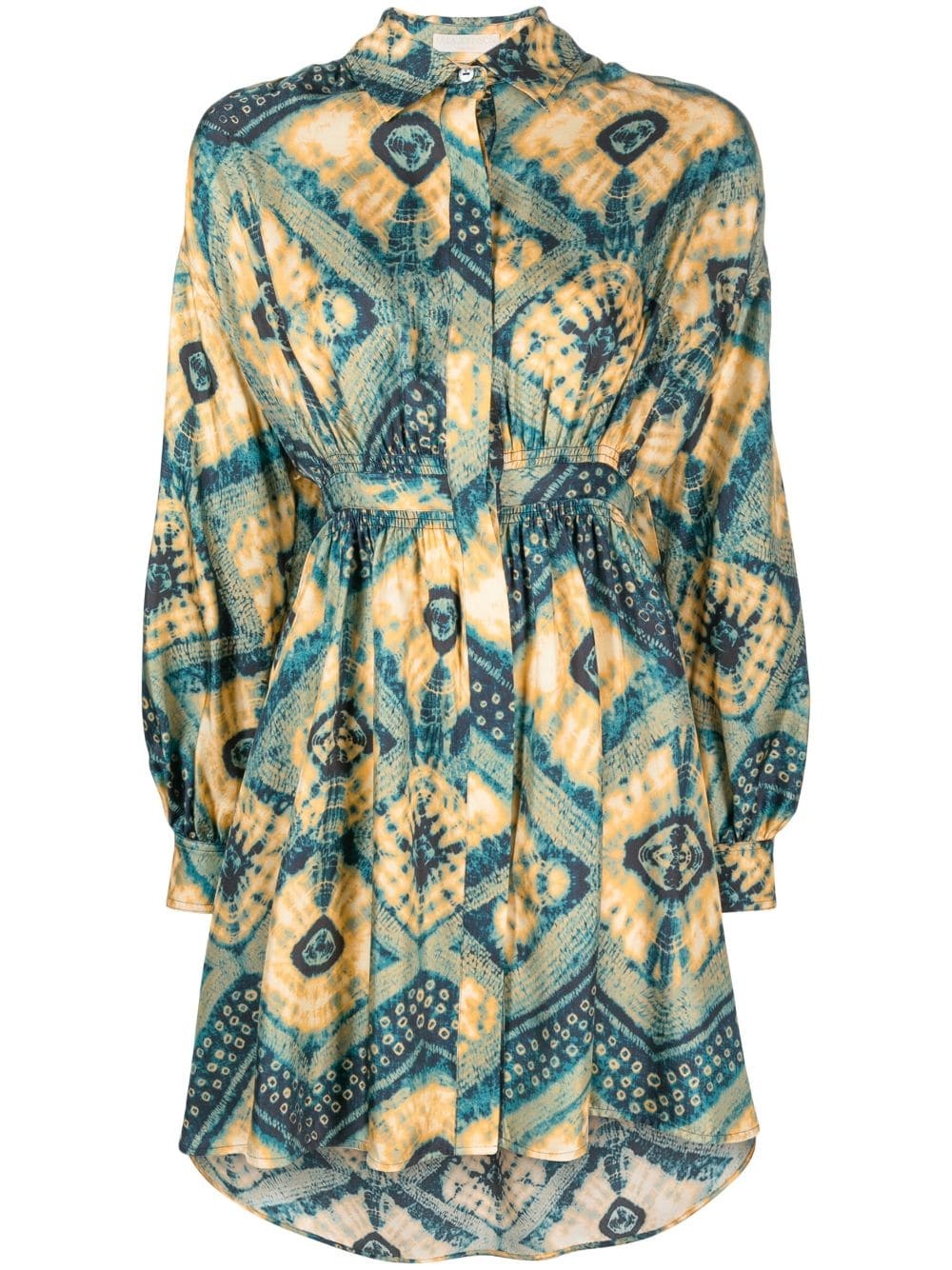 Jude diamond-print shirt dress - 1