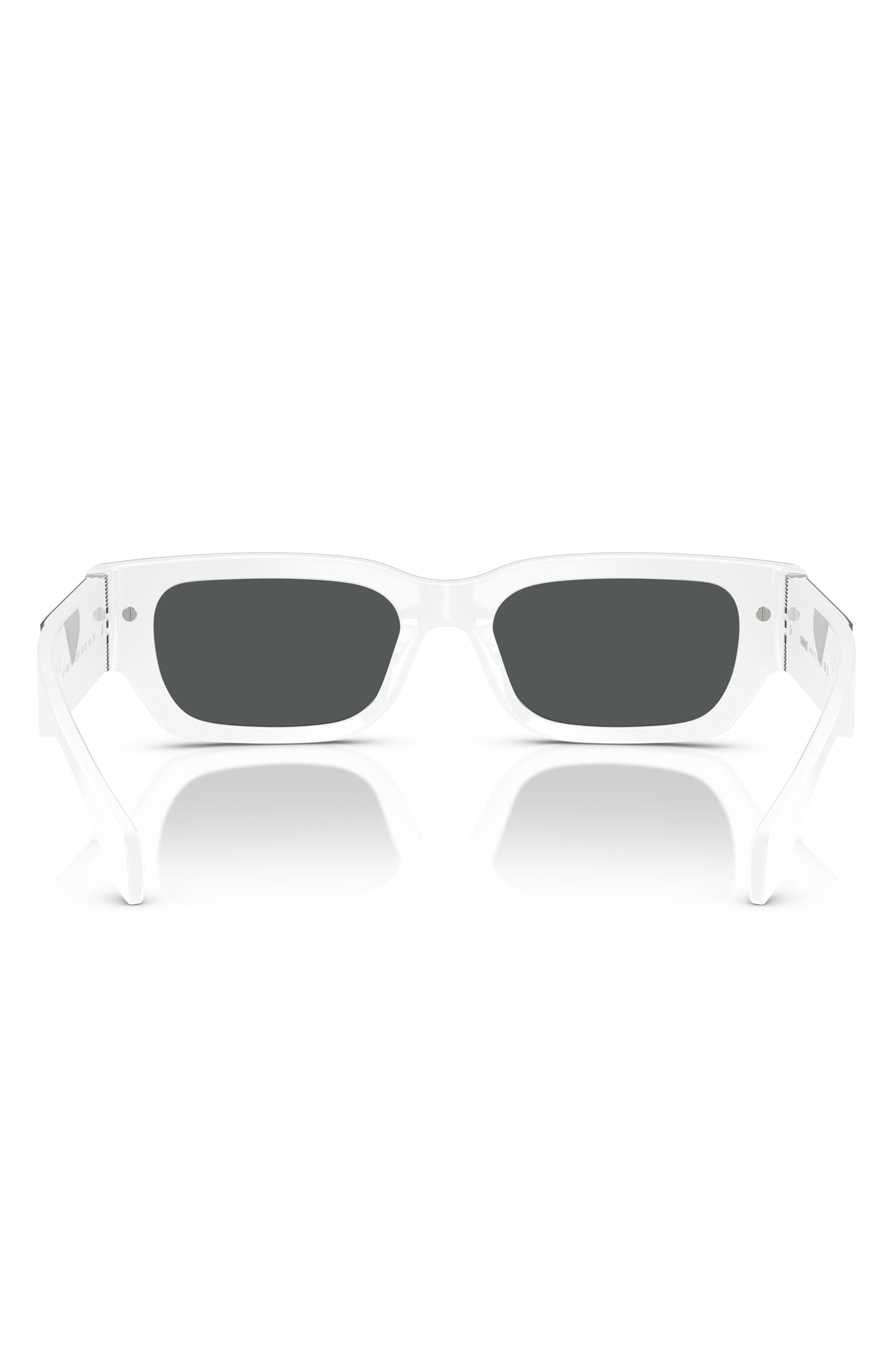 Versace 53mm Rectangular Sunglasses in Dark Grey at Nordstrom - 4