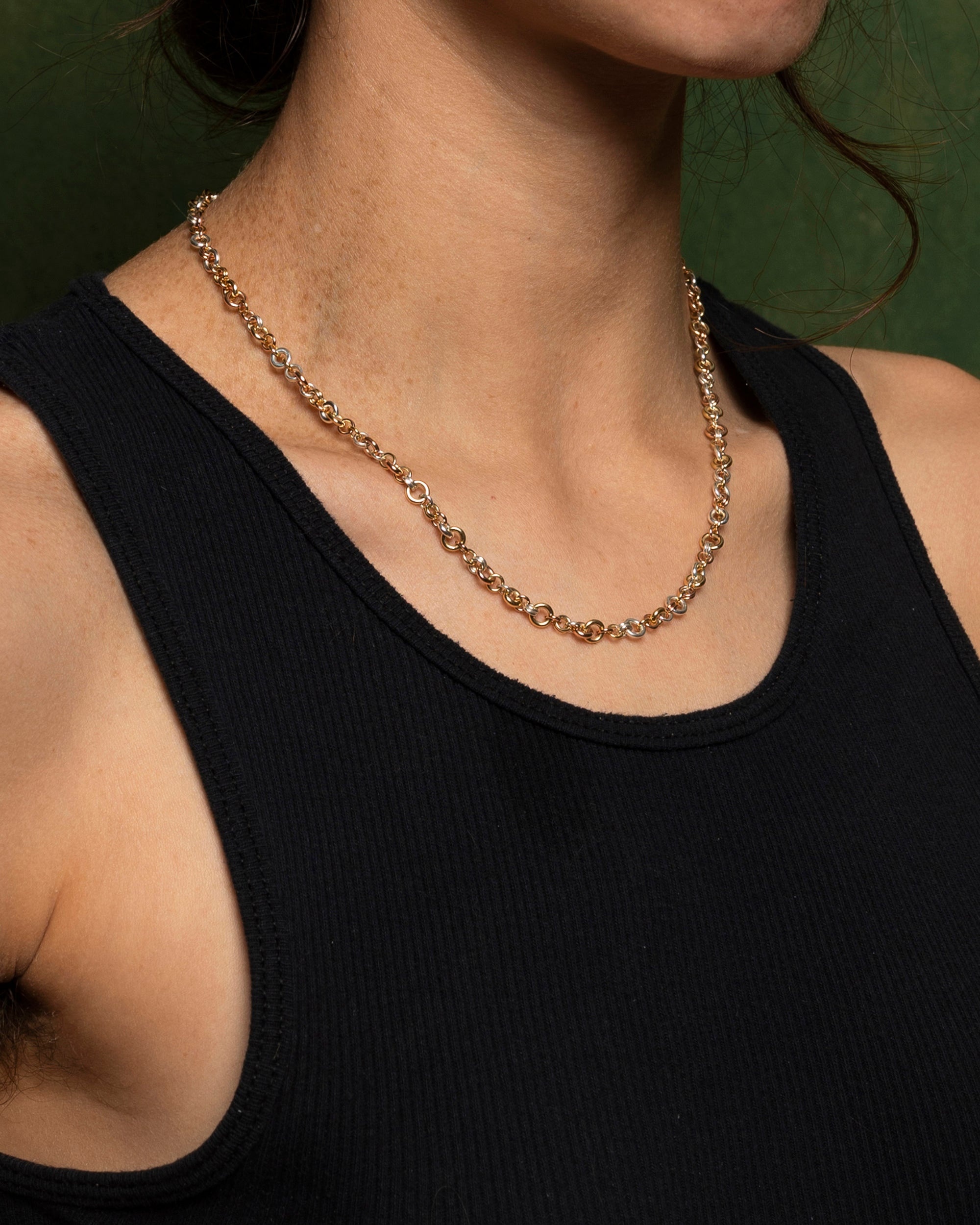 Helio 18K Gold Sterling Silver Chain Necklace - 2