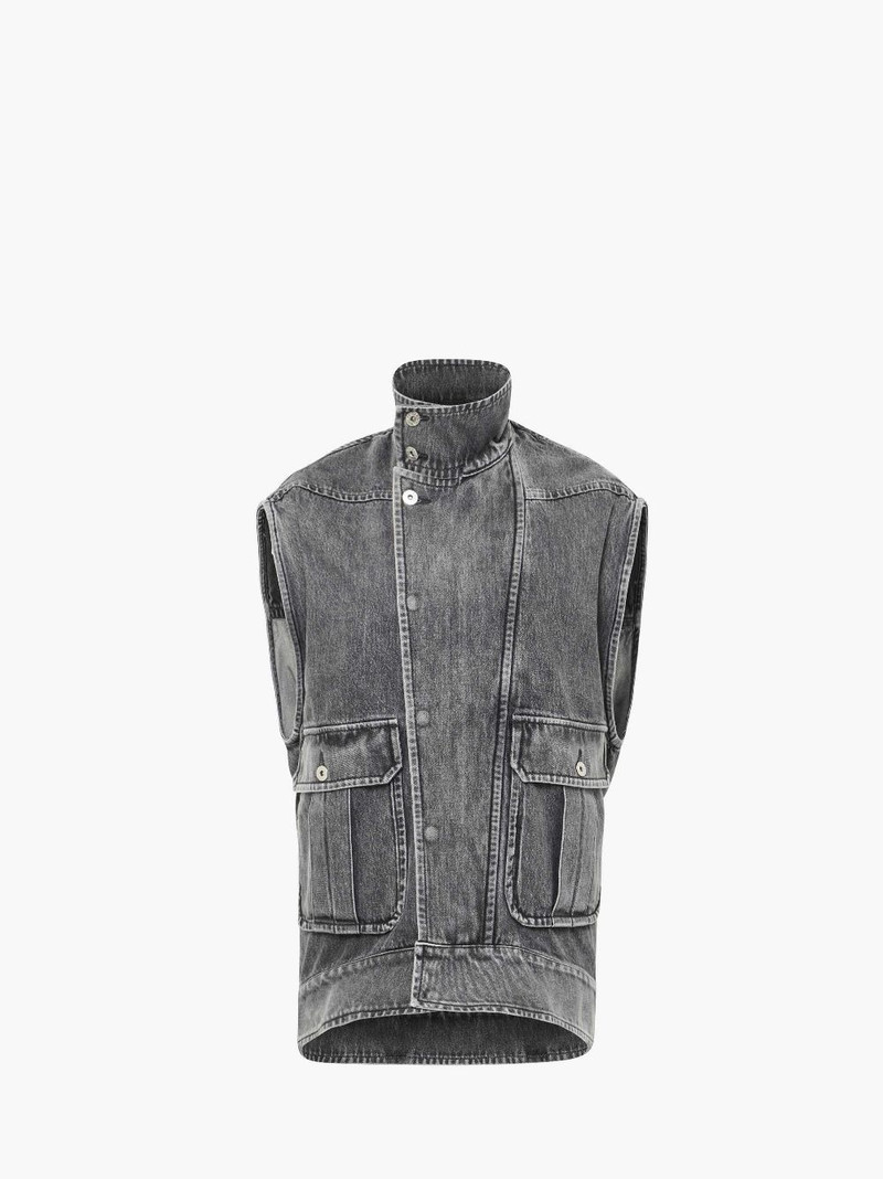 OVERSIZED SLEEVELESS HIGH NECK JACKET 1