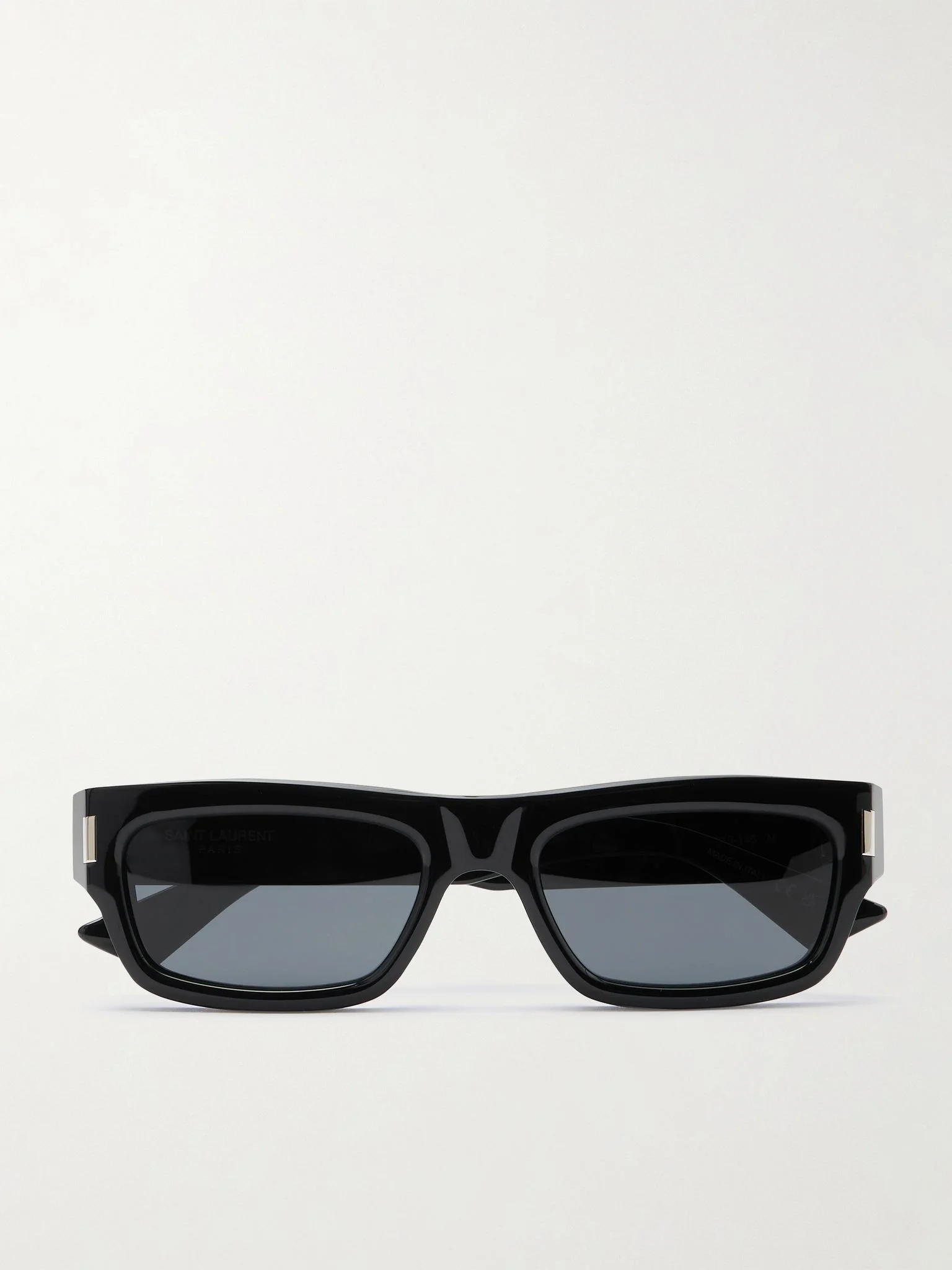 Rectangular-Frame Acetate Sunglasses Black - 1