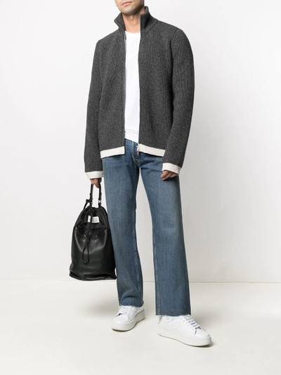 Maison Margiela ribbed zip-up fleece outlook